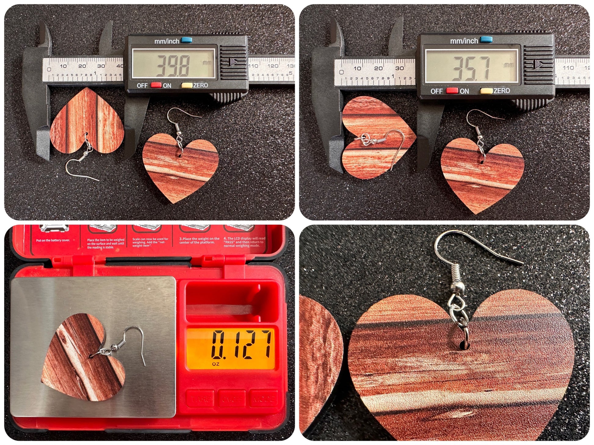 Faux Wood Earrings: Laser Cut Acrylic Imtation Wood, Wood Veneer, Wooden Earrings, Parquet, Remodel, DIY, Tree, Wood, Gifts for Her/Him/Them