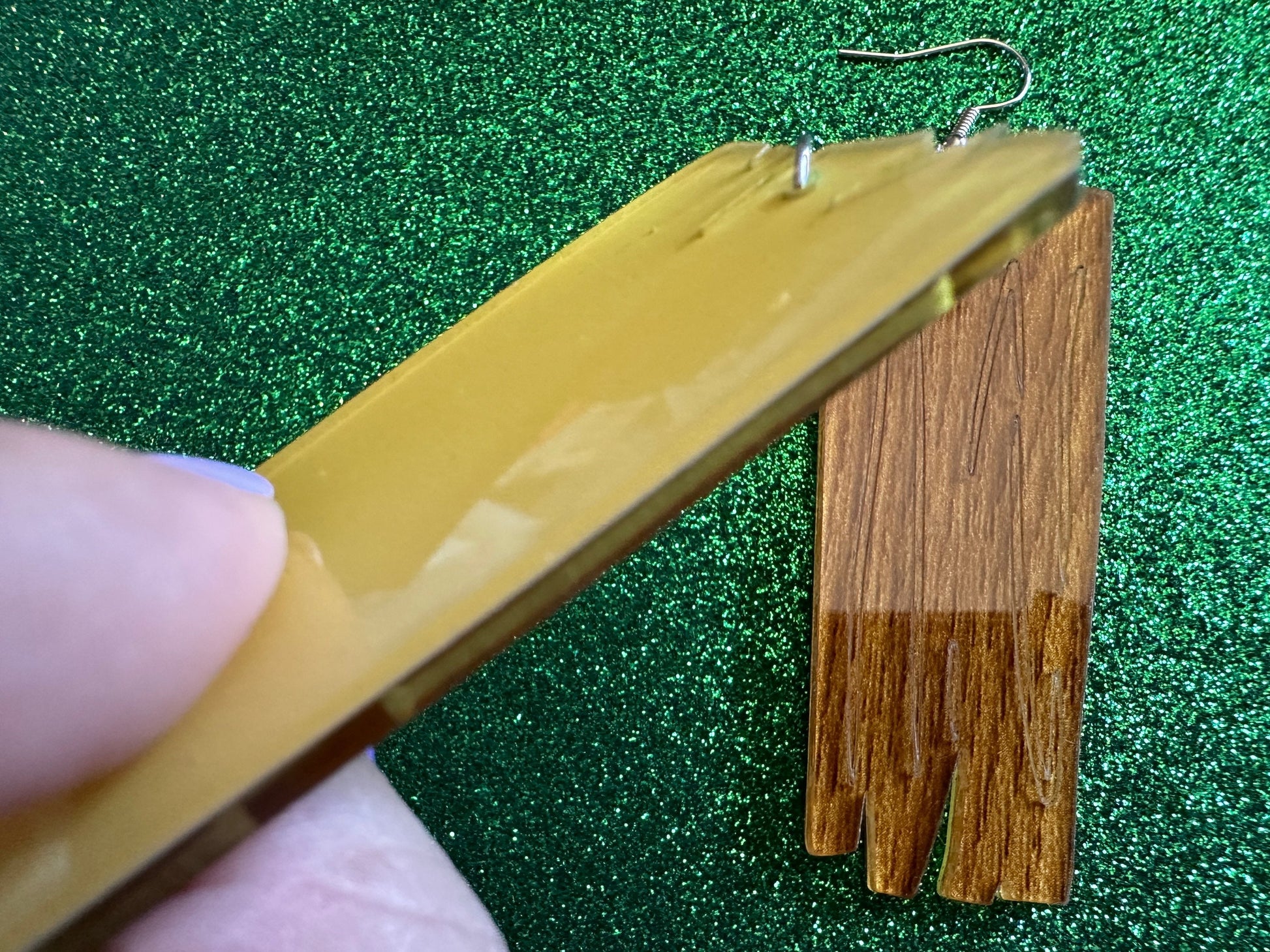 Faux Wood Log Earrings: Laser Cut Acrylic Imtation Wood, Xmas, Holiday, Vacation, Christmas, Tree, Wood, Best Gifts for Her/Him/Them