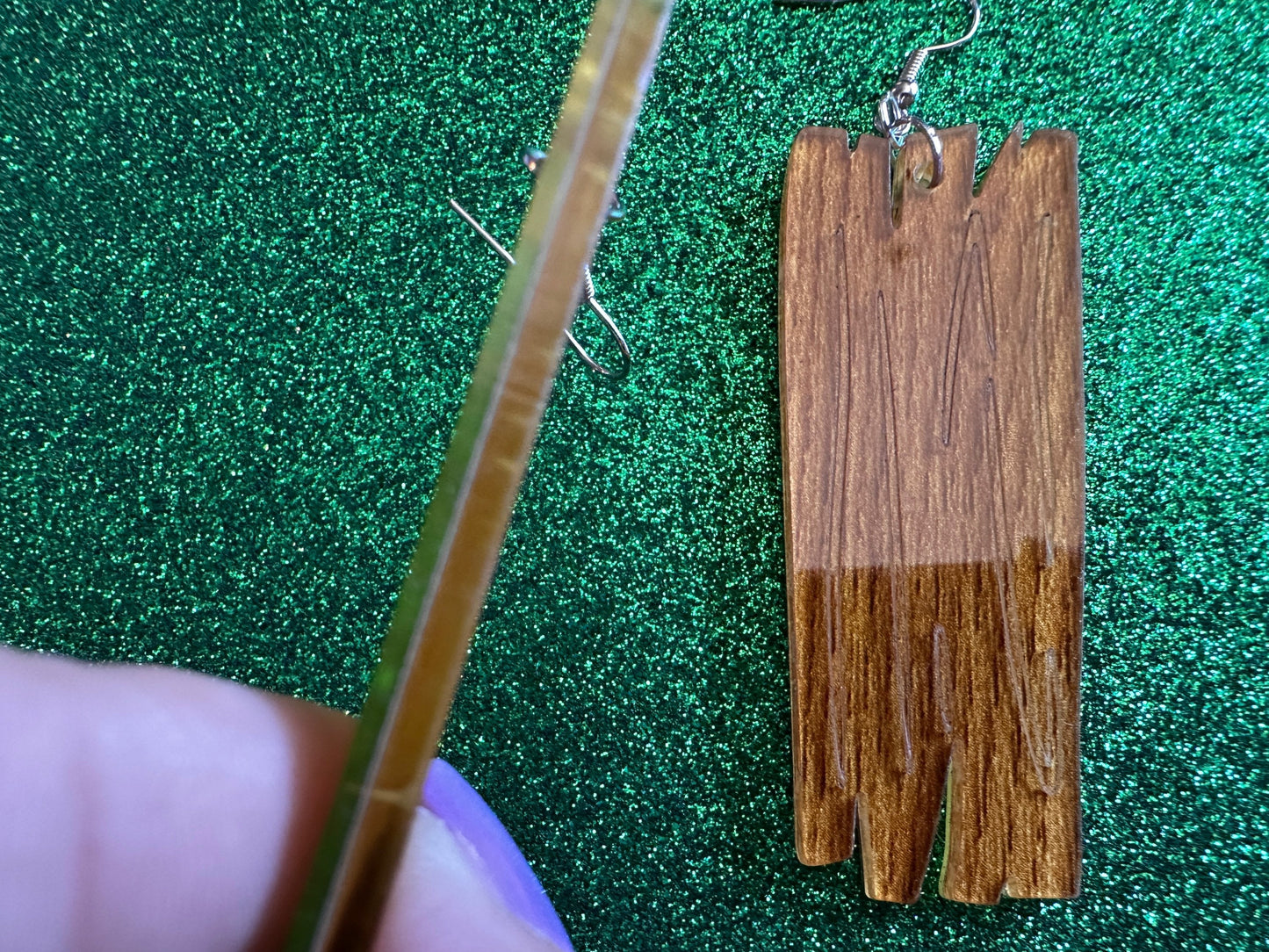 Faux Wood Log Earrings: Laser Cut Acrylic Imtation Wood, Xmas, Holiday, Vacation, Christmas, Tree, Wood, Best Gifts for Her/Him/Them