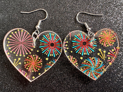Firework Earrings: Laser Cut Acrylic Earrings, Celebrate, New Year's Eve, July Fourth, NYE, Party, Festive, Best Gifts for Her/Him/Them
