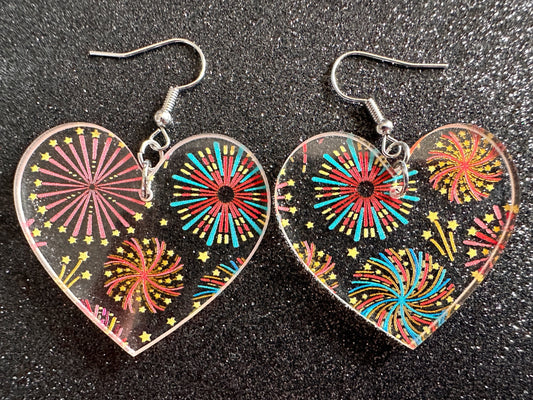 Firework Earrings: Laser Cut Acrylic Earrings, Celebrate, New Year's Eve, July Fourth, NYE, Party, Festive, Best Gifts for Her/Him/Them