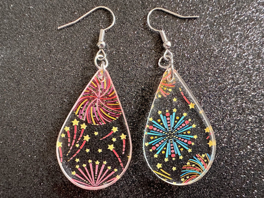 Firework Earrings: Laser Cut Acrylic Earrings, Celebrate, New Year's Eve, July Fourth, NYE, Party, Festive, Best Gifts for Her/Him/Them
