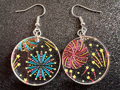 Firework Earrings: Laser Cut Acrylic Earrings, Celebrate, New Year's Eve, July Fourth, NYE, Party, Festive, Best Gifts for Her/Him/Them