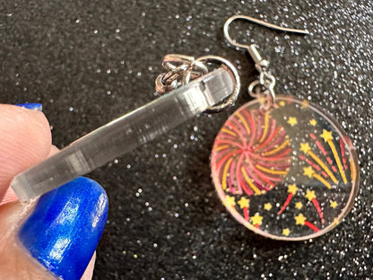 Firework Earrings: Laser Cut Acrylic Earrings, Celebrate, New Year's Eve, July Fourth, NYE, Party, Festive, Best Gifts for Her/Him/Them