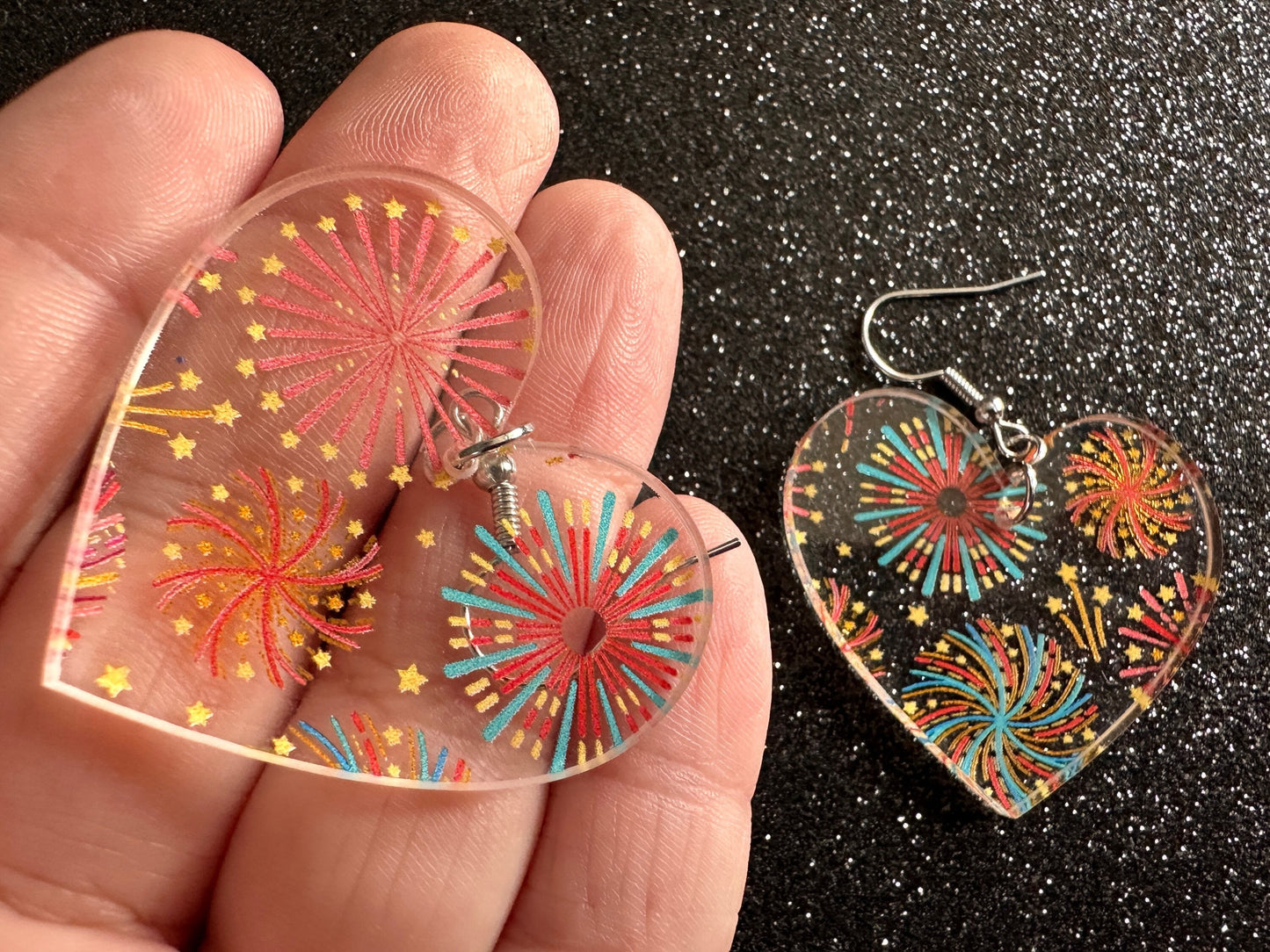 Firework Earrings: Laser Cut Acrylic Earrings, Celebrate, New Year's Eve, July Fourth, NYE, Party, Festive, Best Gifts for Her/Him/Them