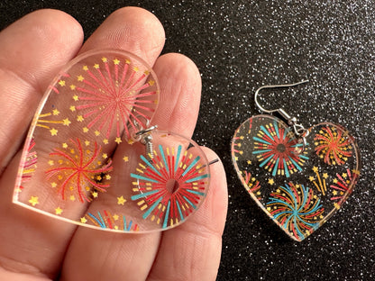 Firework Earrings: Laser Cut Acrylic Earrings, Celebrate, New Year's Eve, July Fourth, NYE, Party, Festive, Best Gifts for Her/Him/Them