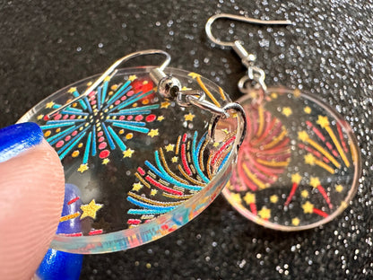 Firework Earrings: Laser Cut Acrylic Earrings, Celebrate, New Year's Eve, July Fourth, NYE, Party, Festive, Best Gifts for Her/Him/Them