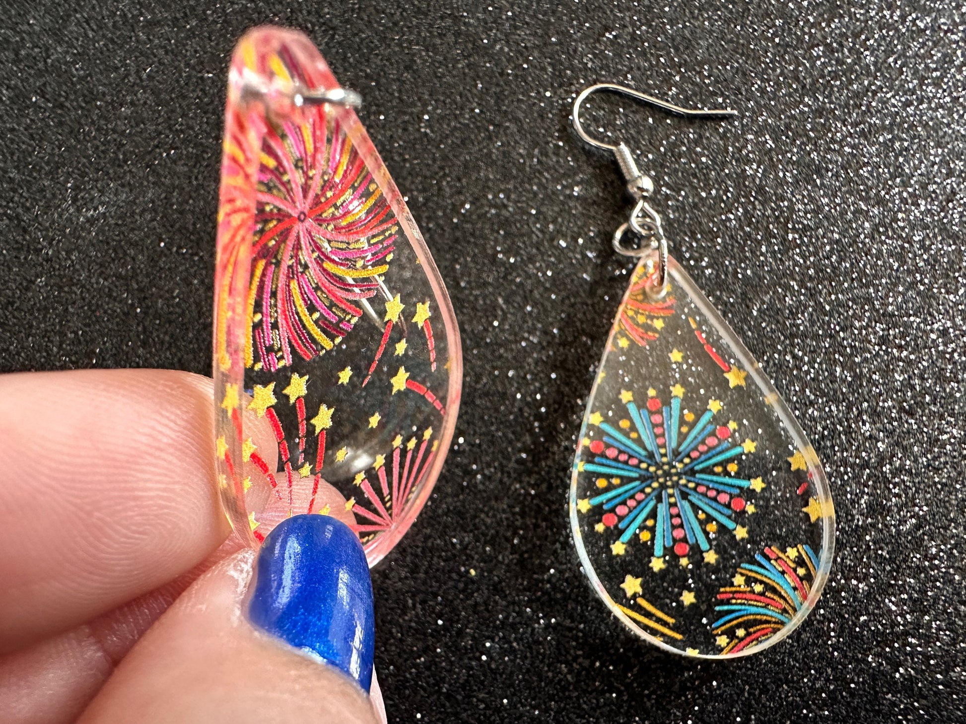 Firework Earrings: Laser Cut Acrylic Earrings, Celebrate, New Year's Eve, July Fourth, NYE, Party, Festive, Best Gifts for Her/Him/Them