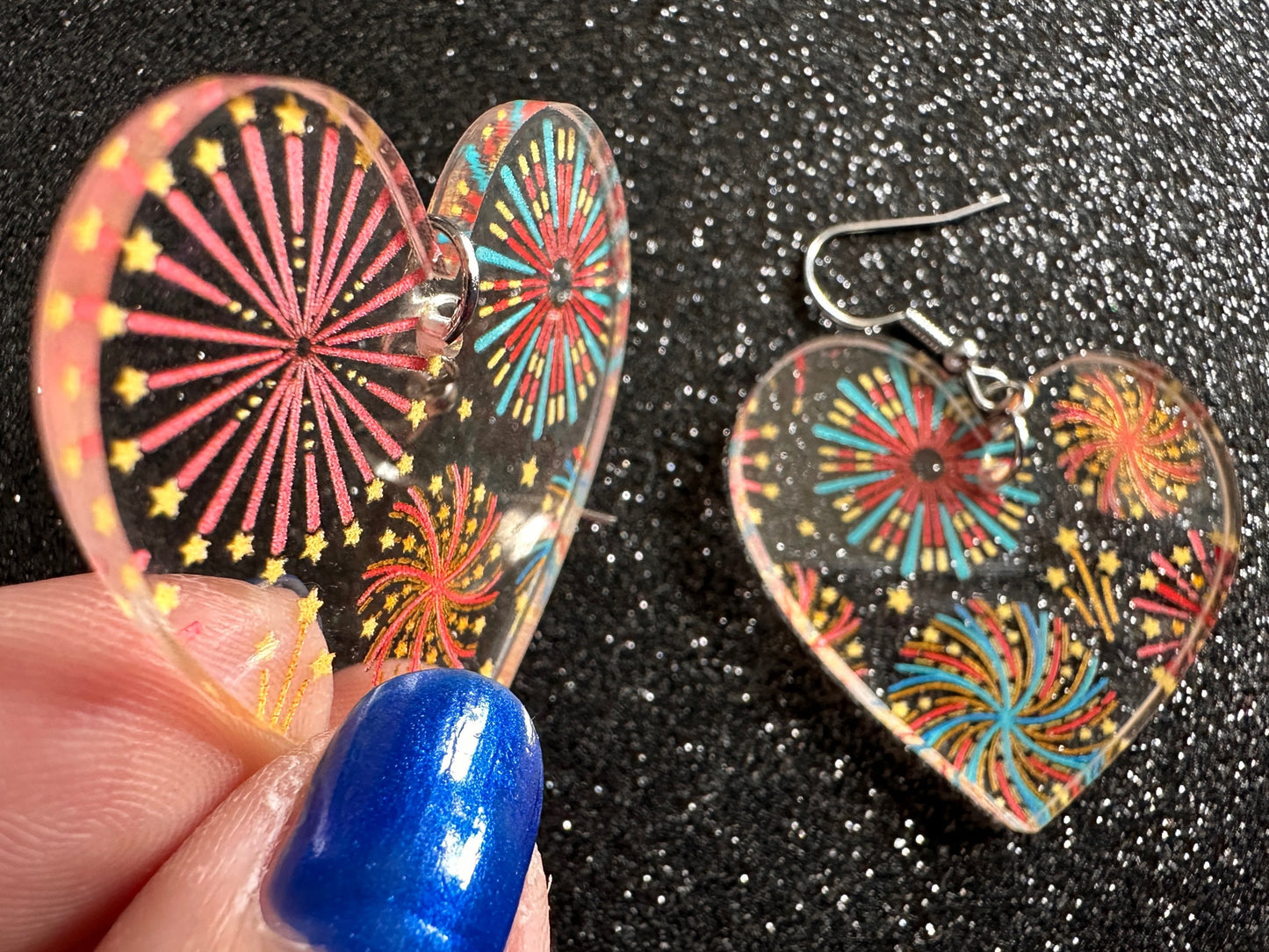 Firework Earrings: Laser Cut Acrylic Earrings, Celebrate, New Year's Eve, July Fourth, NYE, Party, Festive, Best Gifts for Her/Him/Them