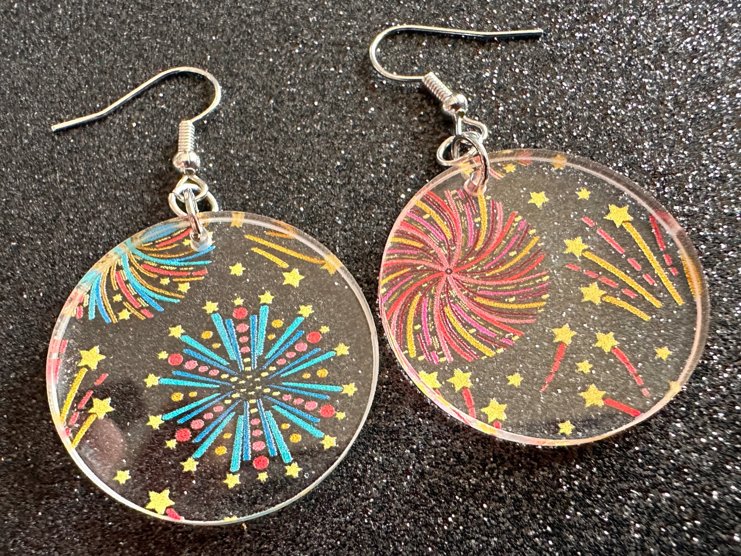 Firework Earrings: Laser Cut Acrylic Earrings, Celebrate, New Year's Eve, July Fourth, NYE, Party, Festive, Best Gifts for Her/Him/Them