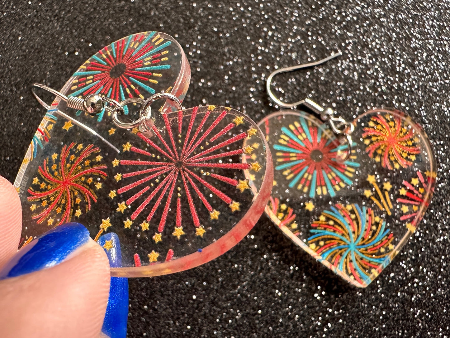 Firework Earrings: Laser Cut Acrylic Earrings, Celebrate, New Year's Eve, July Fourth, NYE, Party, Festive, Best Gifts for Her/Him/Them