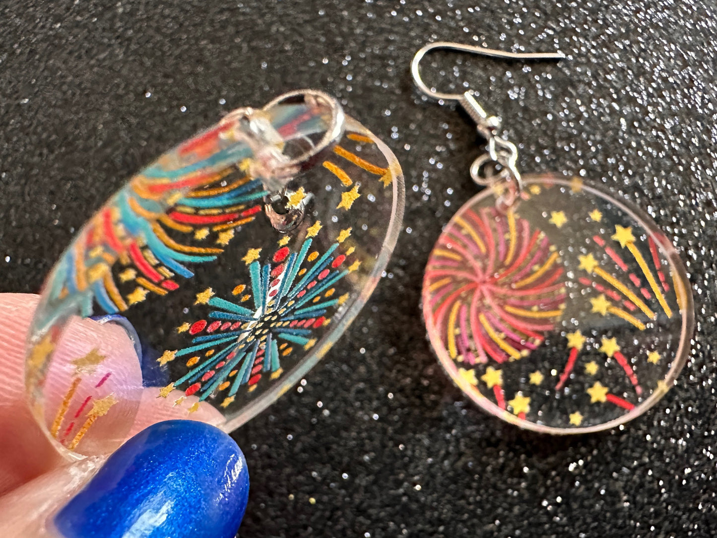 Firework Earrings: Laser Cut Acrylic Earrings, Celebrate, New Year's Eve, July Fourth, NYE, Party, Festive, Best Gifts for Her/Him/Them