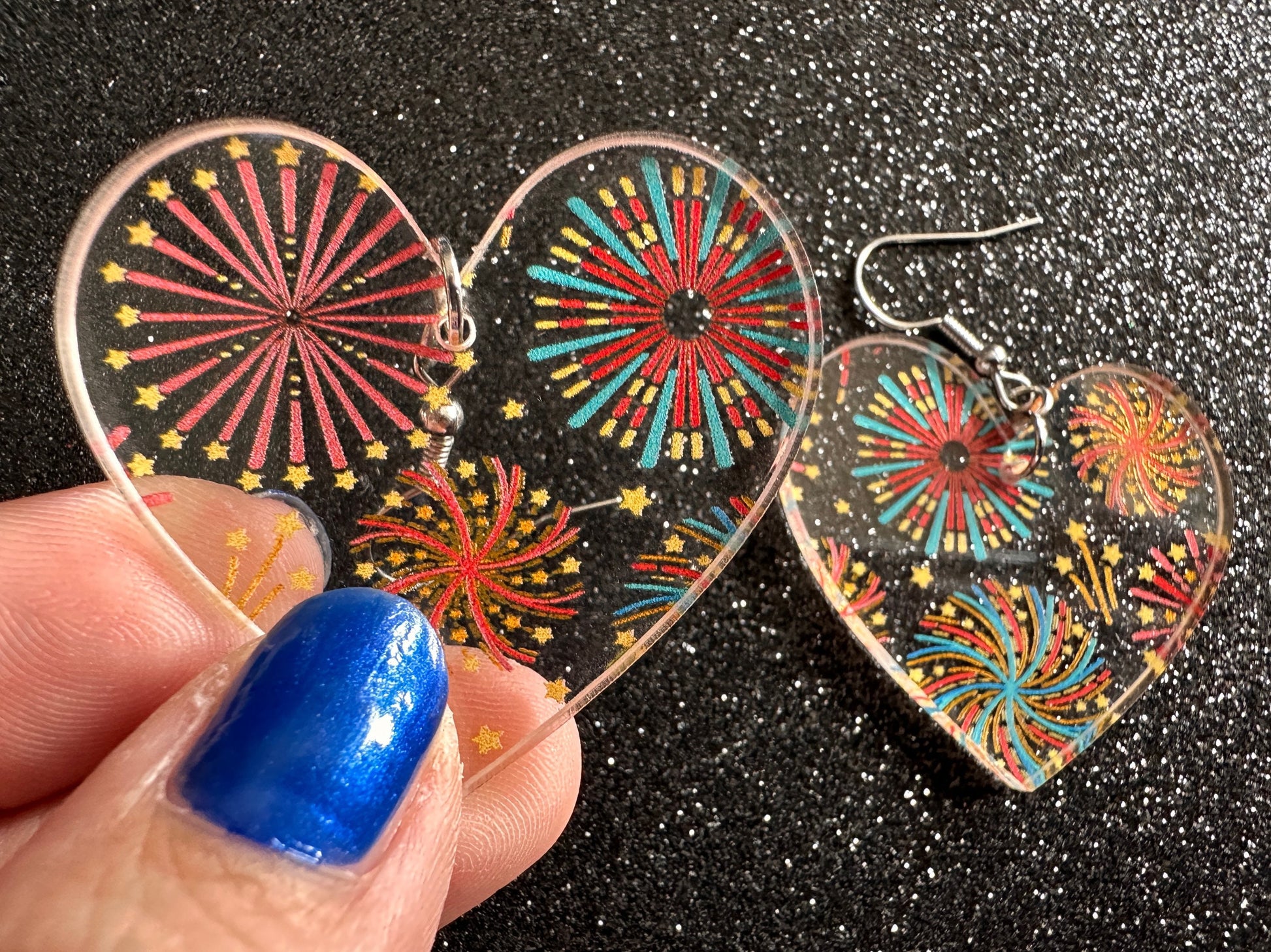 Firework Earrings: Laser Cut Acrylic Earrings, Celebrate, New Year's Eve, July Fourth, NYE, Party, Festive, Best Gifts for Her/Him/Them