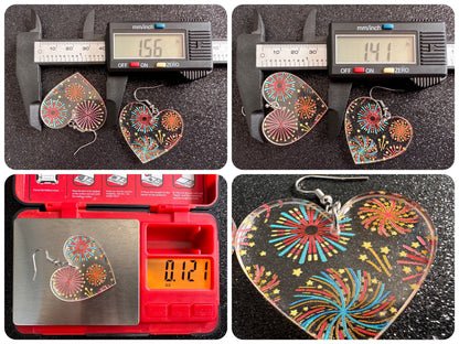 Firework Earrings: Laser Cut Acrylic Earrings, Celebrate, New Year's Eve, July Fourth, NYE, Party, Festive, Best Gifts for Her/Him/Them
