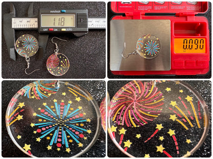 Firework Earrings: Laser Cut Acrylic Earrings, Celebrate, New Year's Eve, July Fourth, NYE, Party, Festive, Best Gifts for Her/Him/Them