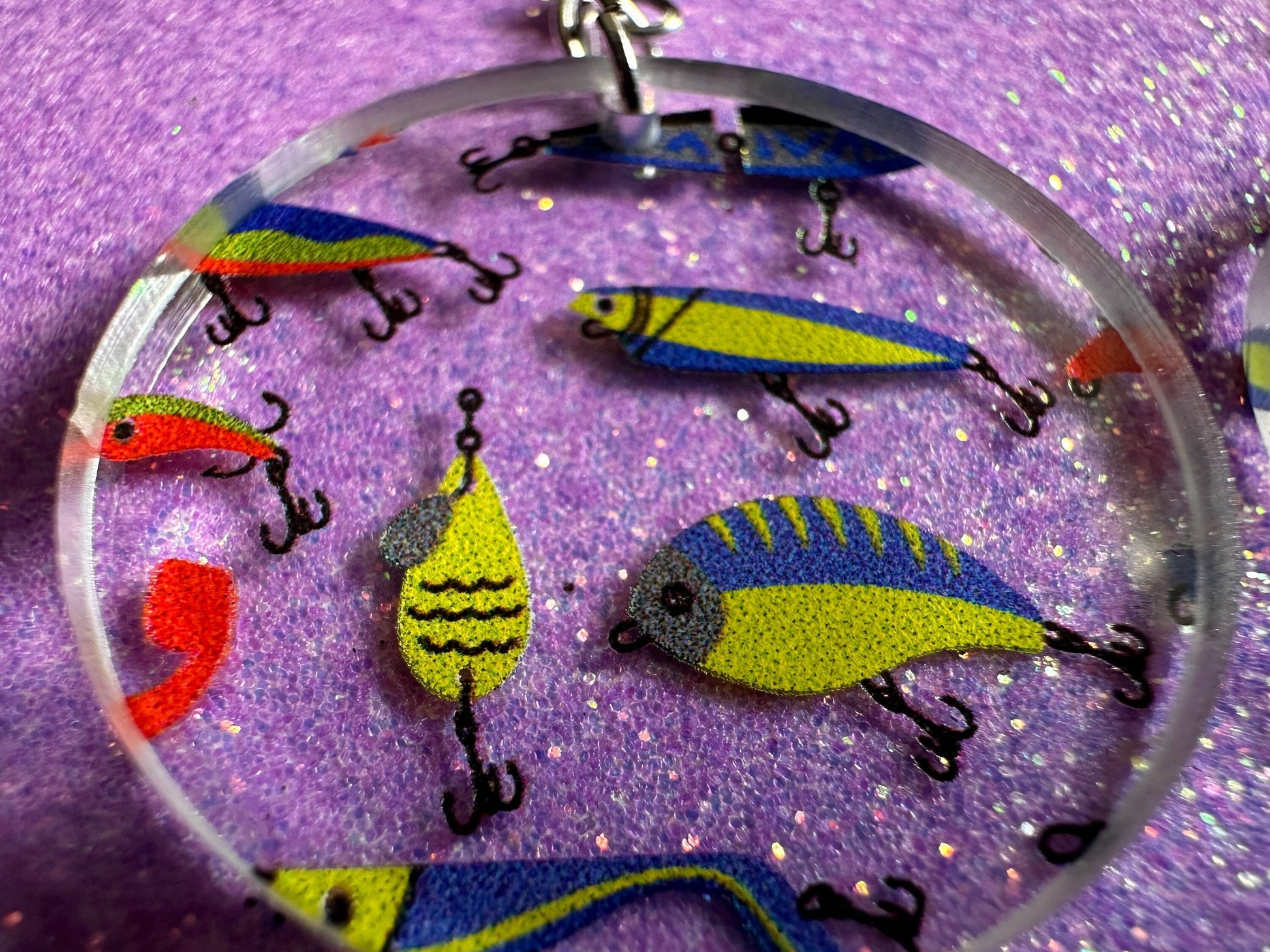 Fishing Earrings: Laser Cut Acrylic Bait Earrings, Bait, Fisherman, Animals, Worms, Hobby, Hook, Summer Vibes, Best Gifts for Her/Him/Them