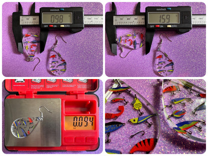 Fishing Earrings: Laser Cut Acrylic Bait Earrings, Bait, Fisherman, Animals, Worms, Hobby, Hook, Summer Vibes, Best Gifts for Her/Him/Them