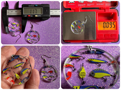 Fishing Earrings: Laser Cut Acrylic Bait Earrings, Bait, Fisherman, Animals, Worms, Hobby, Hook, Summer Vibes, Best Gifts for Her/Him/Them