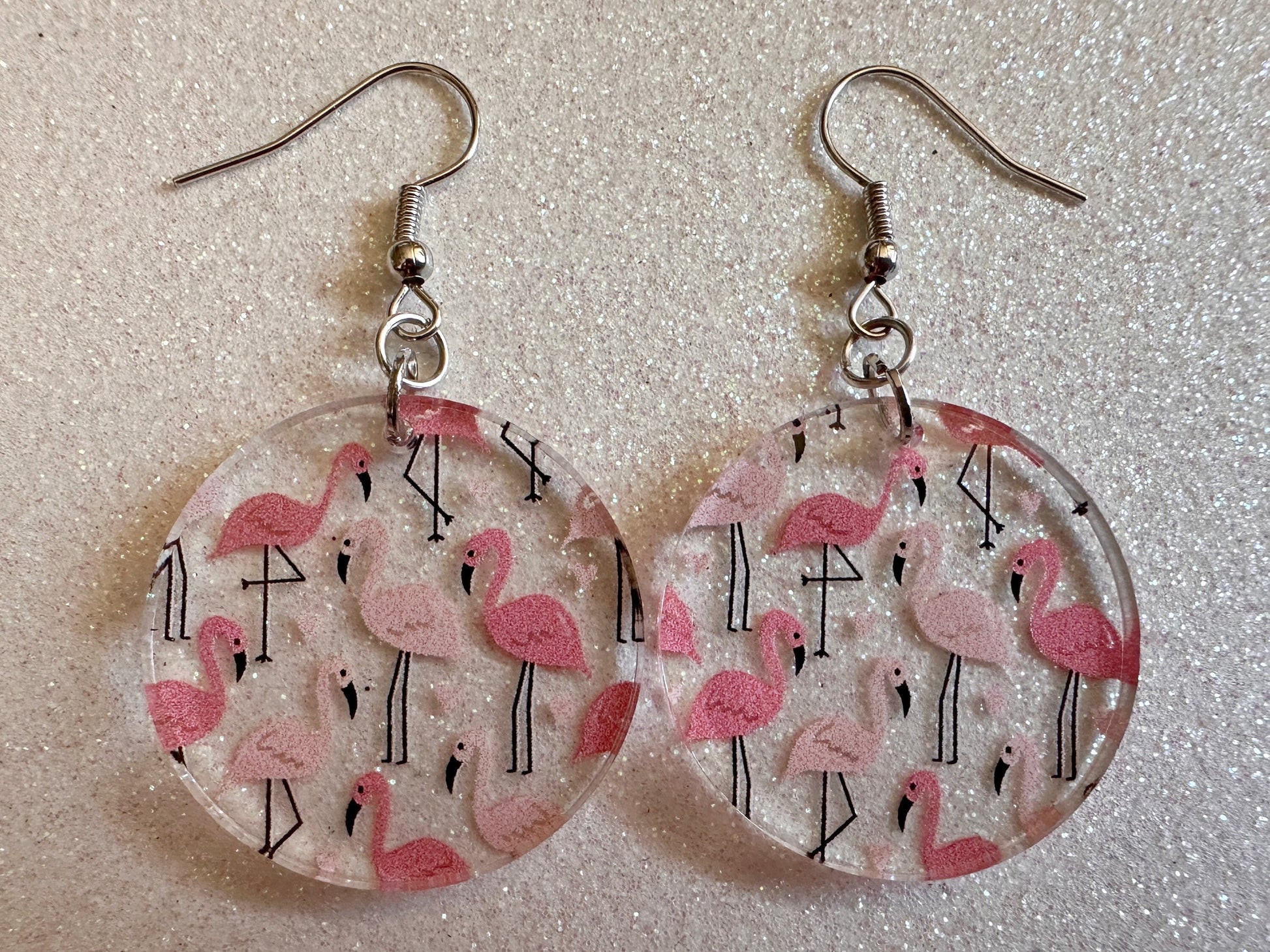 Flamingo Earrings: Laser Cut Acrylic Flamingos, Think Pink, Flamboyant, Animals, Birds, Feathers, Zoology, Best Gifts for Her/Him/Them
