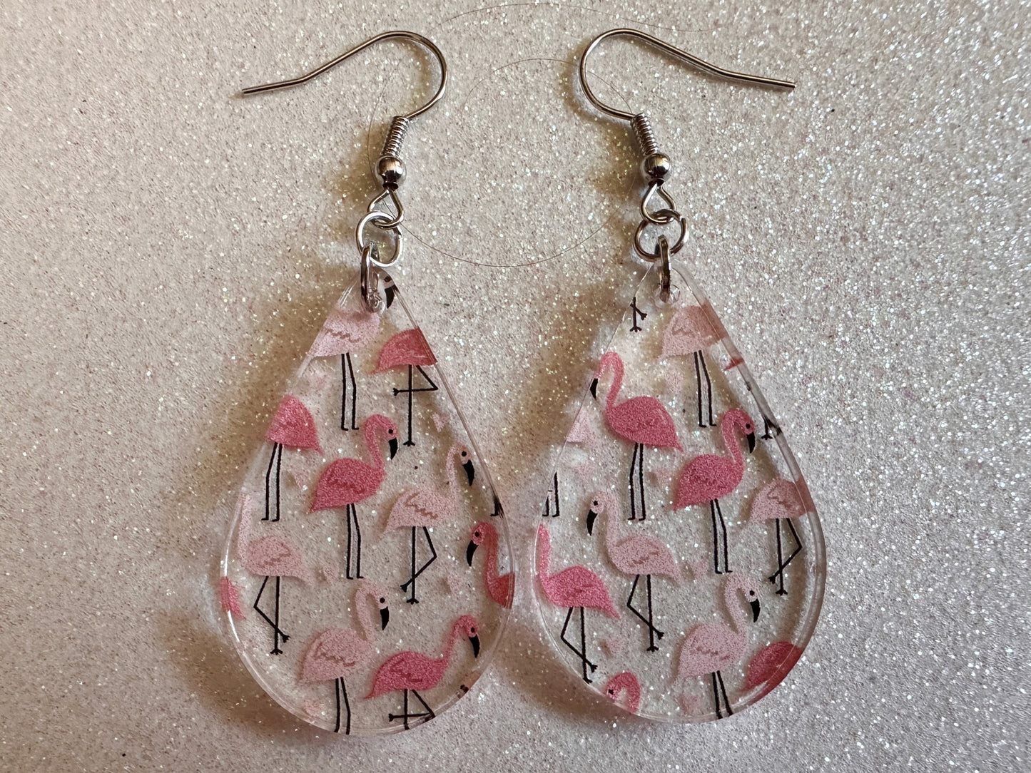 Flamingo Earrings: Laser Cut Acrylic Flamingos, Think Pink, Flamboyant, Animals, Birds, Feathers, Zoology, Best Gifts for Her/Him/Them