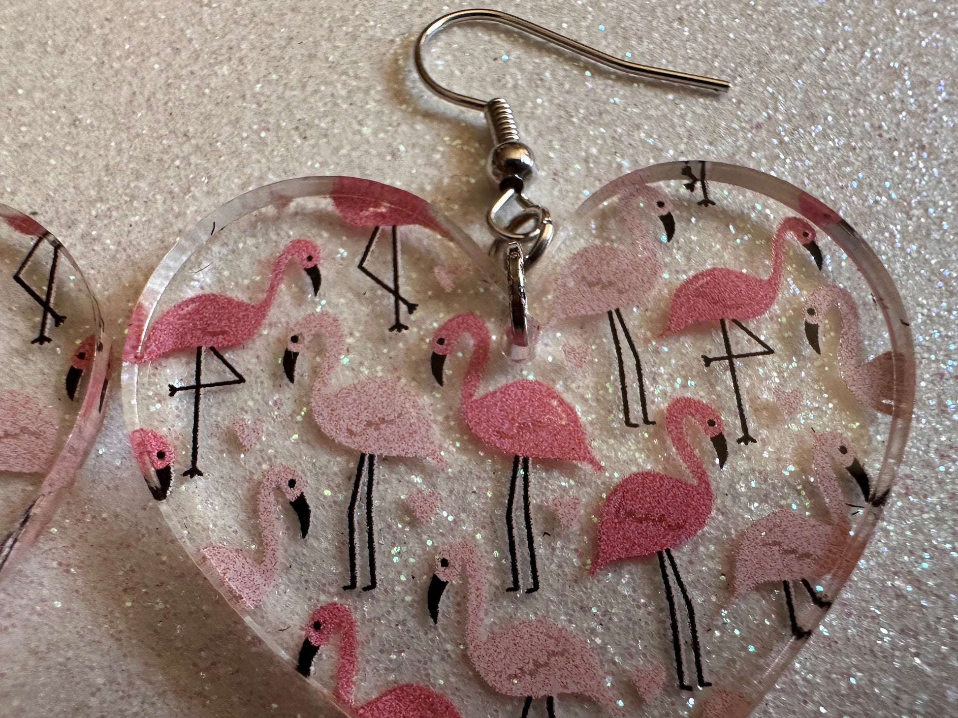 Flamingo Earrings: Laser Cut Acrylic Flamingos, Think Pink, Flamboyant, Animals, Birds, Feathers, Zoology, Best Gifts for Her/Him/Them