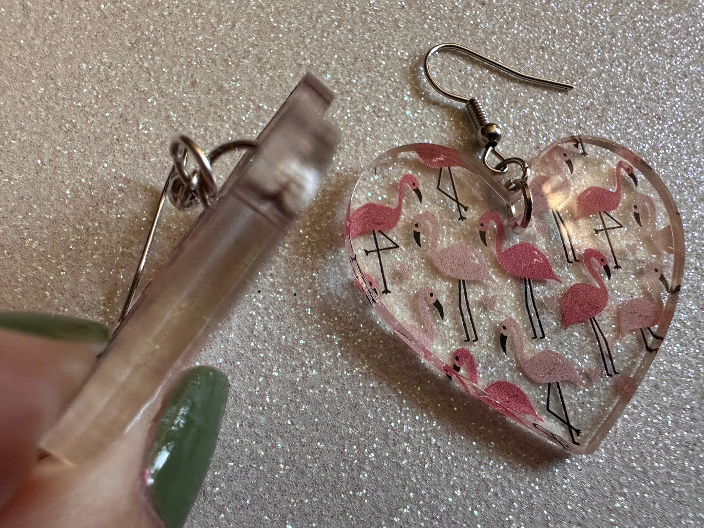 Flamingo Earrings: Laser Cut Acrylic Flamingos, Think Pink, Flamboyant, Animals, Birds, Feathers, Zoology, Best Gifts for Her/Him/Them