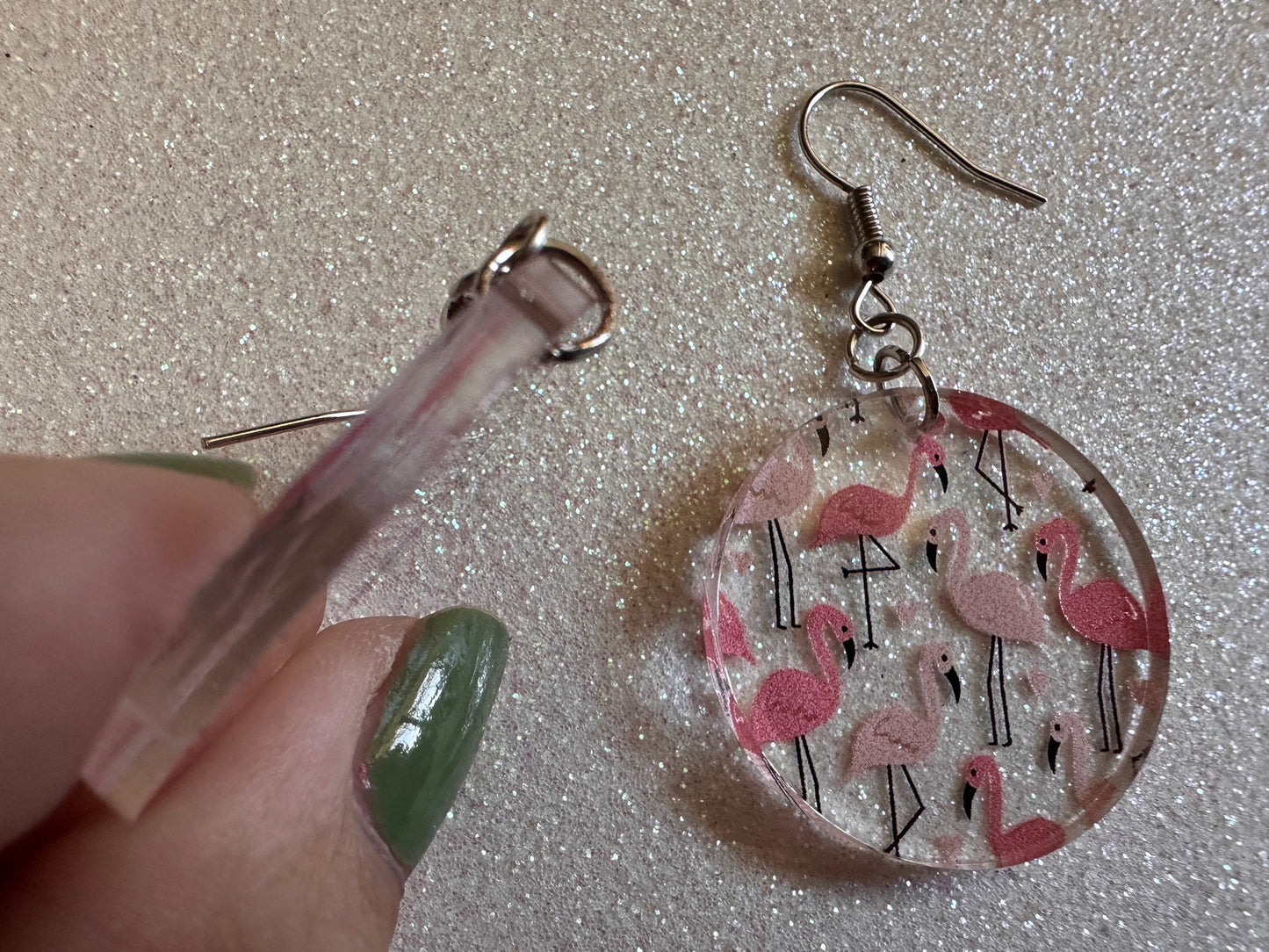 Flamingo Earrings: Laser Cut Acrylic Flamingos, Think Pink, Flamboyant, Animals, Birds, Feathers, Zoology, Best Gifts for Her/Him/Them