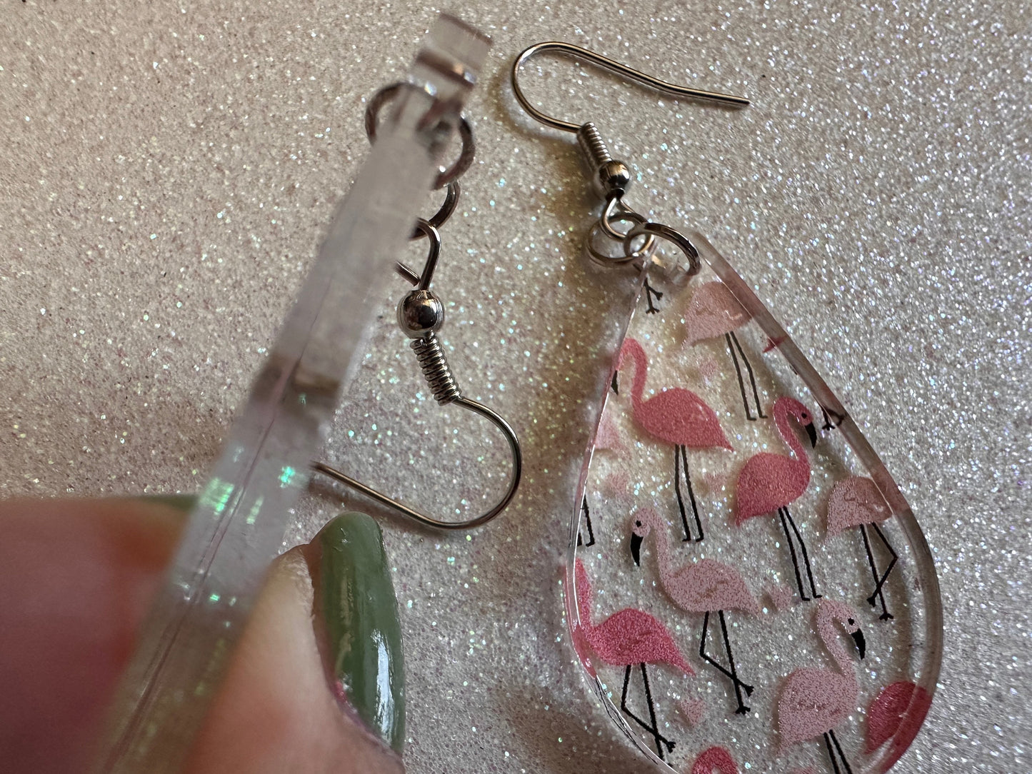 Flamingo Earrings: Laser Cut Acrylic Flamingos, Think Pink, Flamboyant, Animals, Birds, Feathers, Zoology, Best Gifts for Her/Him/Them