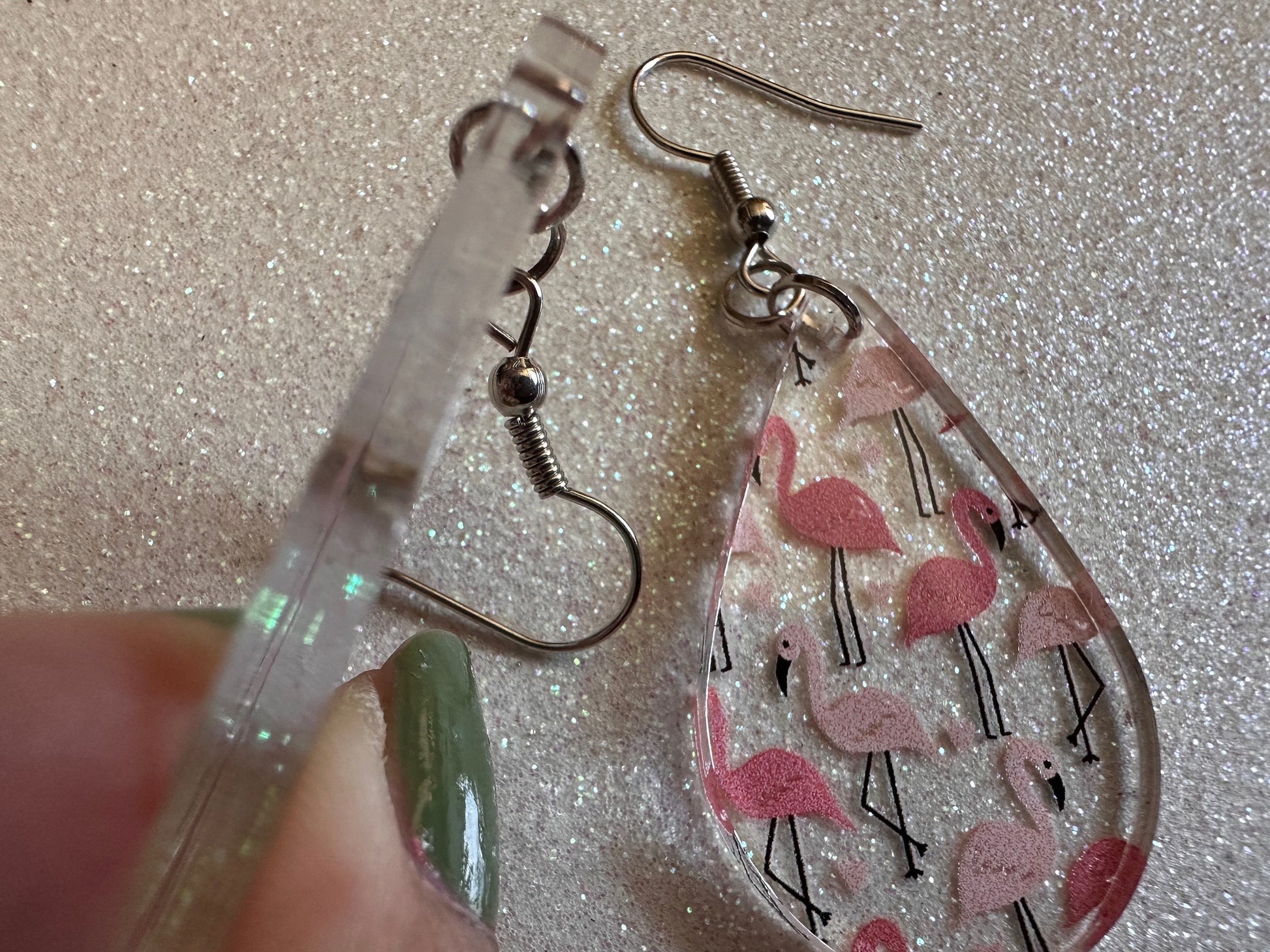 Flamingo Earrings: Laser Cut Acrylic Flamingos, Think Pink, Flamboyant, Animals, Birds, Feathers, Zoology, Best Gifts for Her/Him/Them