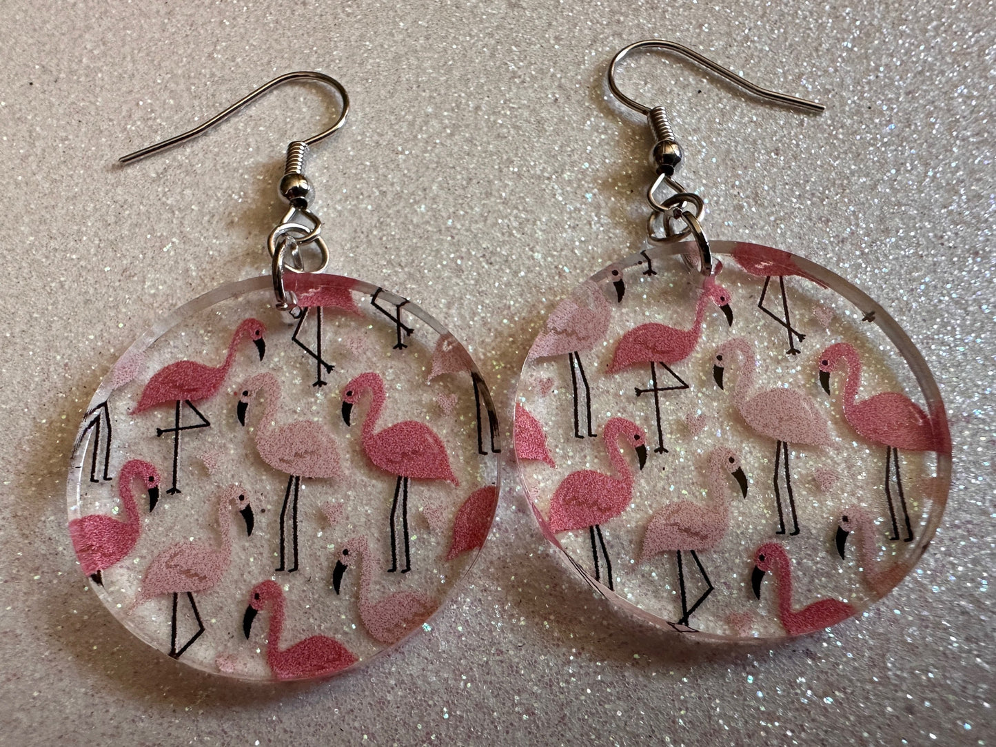 Flamingo Earrings: Laser Cut Acrylic Flamingos, Think Pink, Flamboyant, Animals, Birds, Feathers, Zoology, Best Gifts for Her/Him/Them