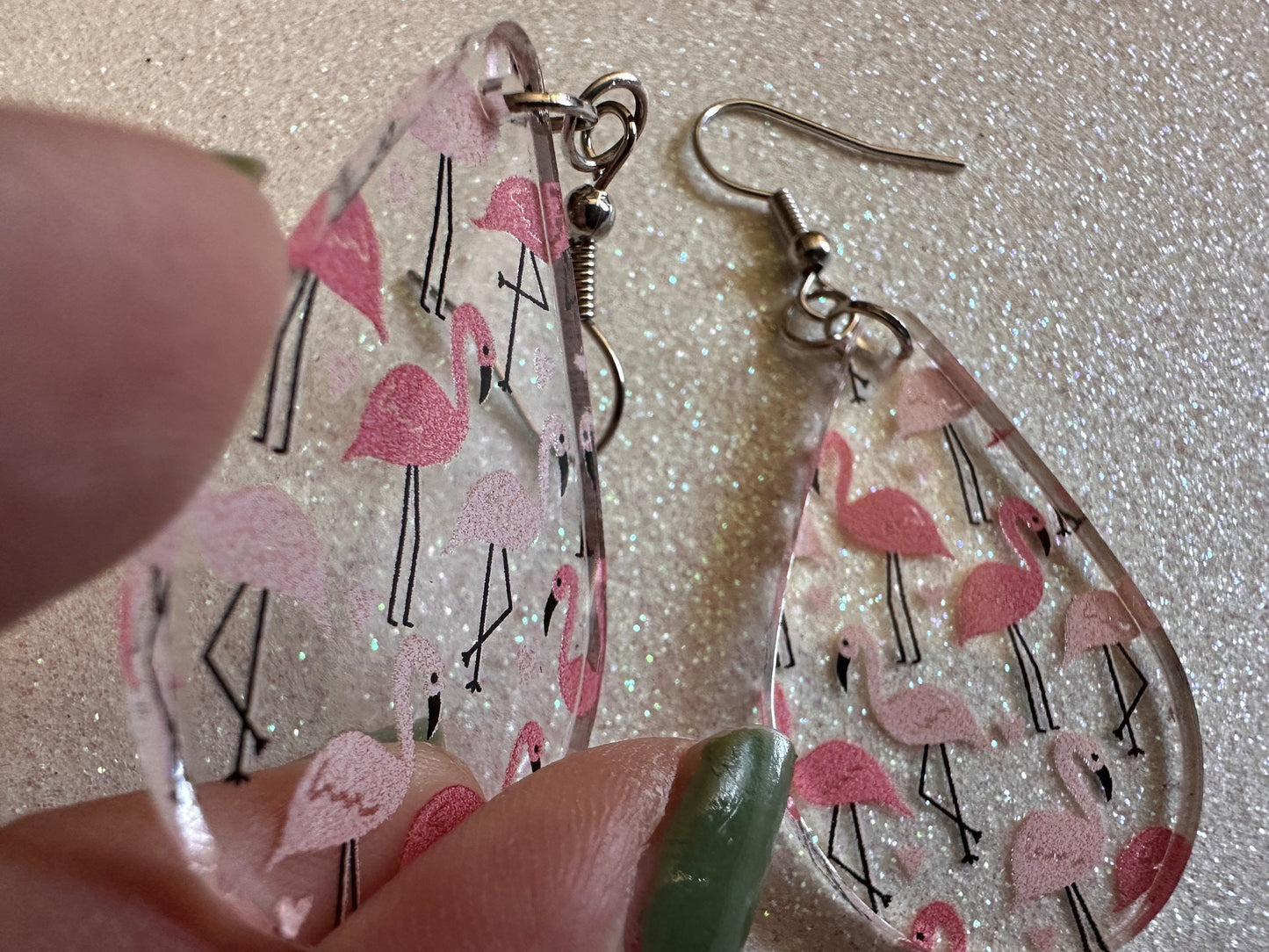 Flamingo Earrings: Laser Cut Acrylic Flamingos, Think Pink, Flamboyant, Animals, Birds, Feathers, Zoology, Best Gifts for Her/Him/Them