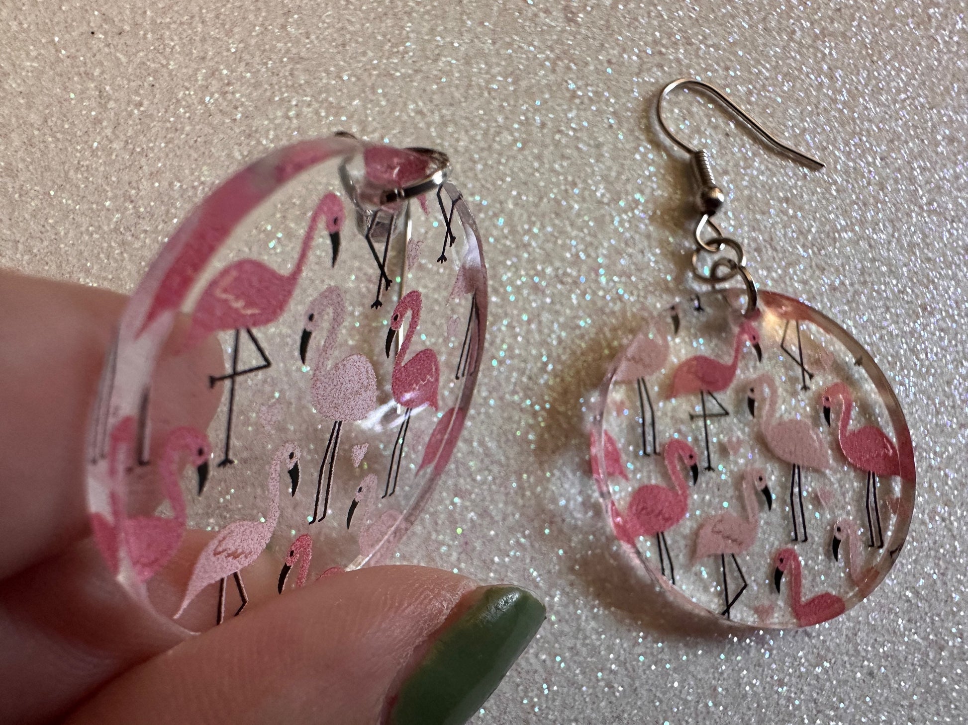 Flamingo Earrings: Laser Cut Acrylic Flamingos, Think Pink, Flamboyant, Animals, Birds, Feathers, Zoology, Best Gifts for Her/Him/Them