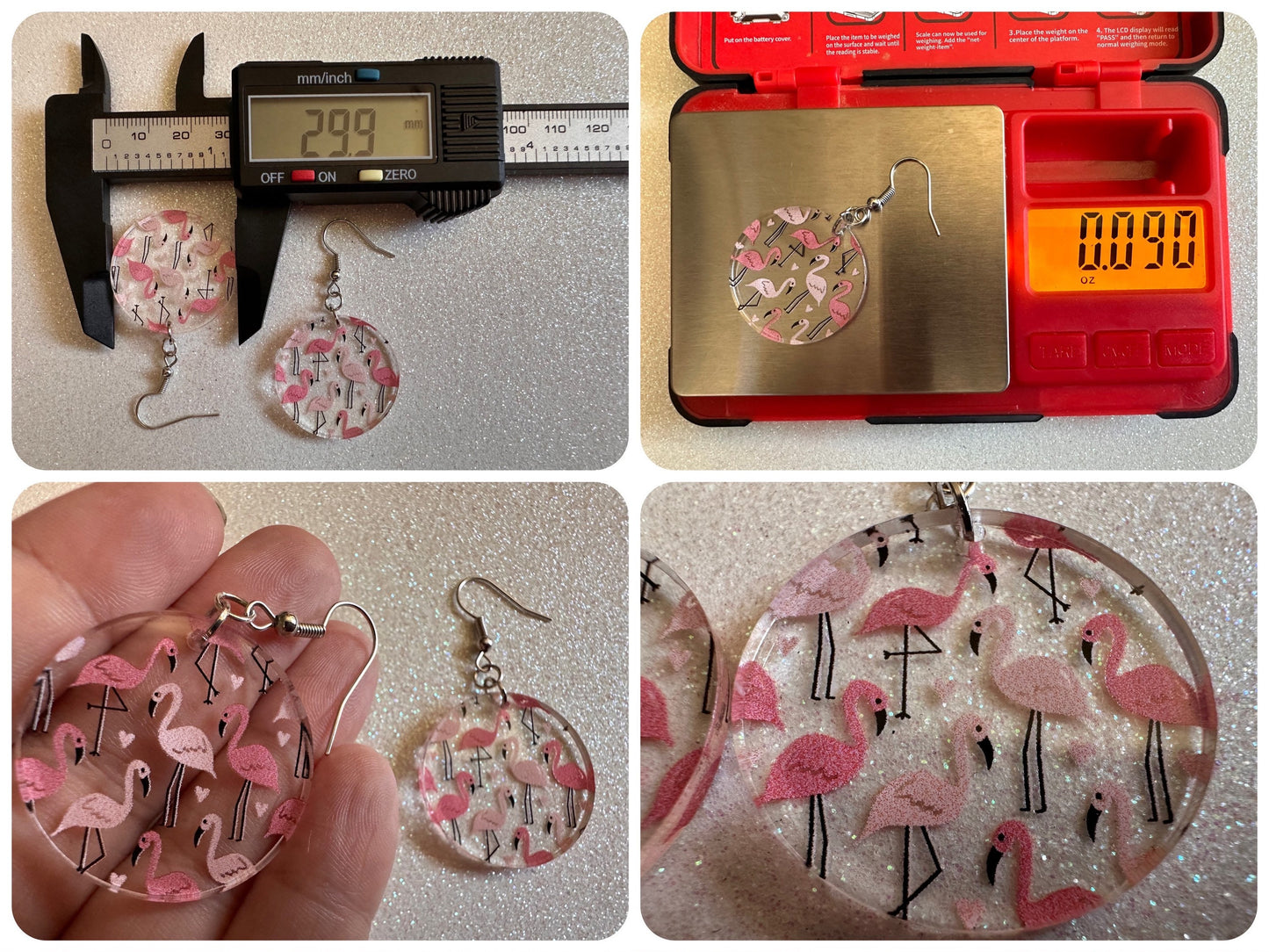Flamingo Earrings: Laser Cut Acrylic Flamingos, Think Pink, Flamboyant, Animals, Birds, Feathers, Zoology, Best Gifts for Her/Him/Them