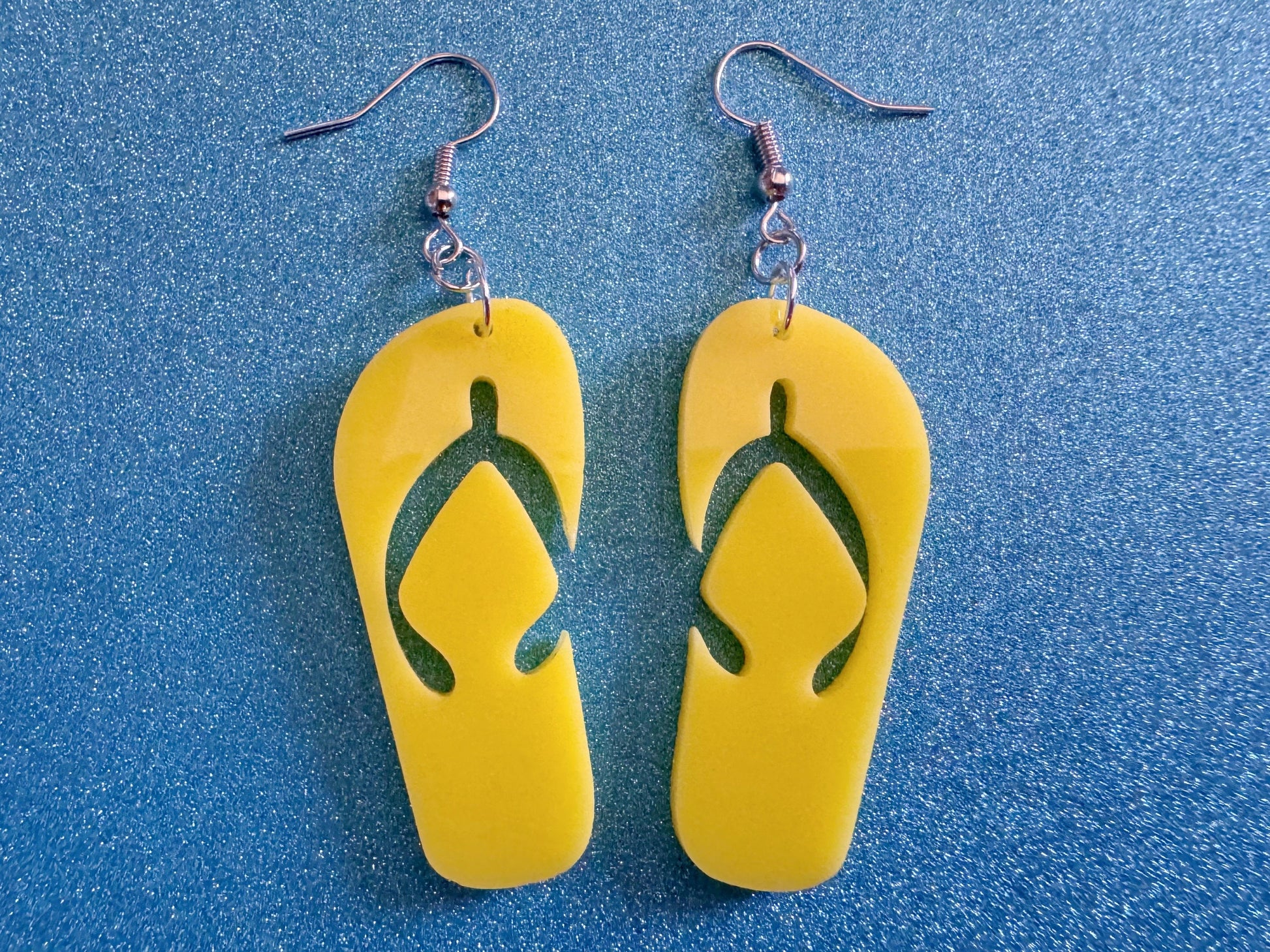 Flip Flop Earrings: Laser Cut Acrylic Flipflops, Bikini, Beach Shoes, Swim, Flip-Flops, Hawaii Slippers, Thongs, Best Gifts for Her/Him/Them
