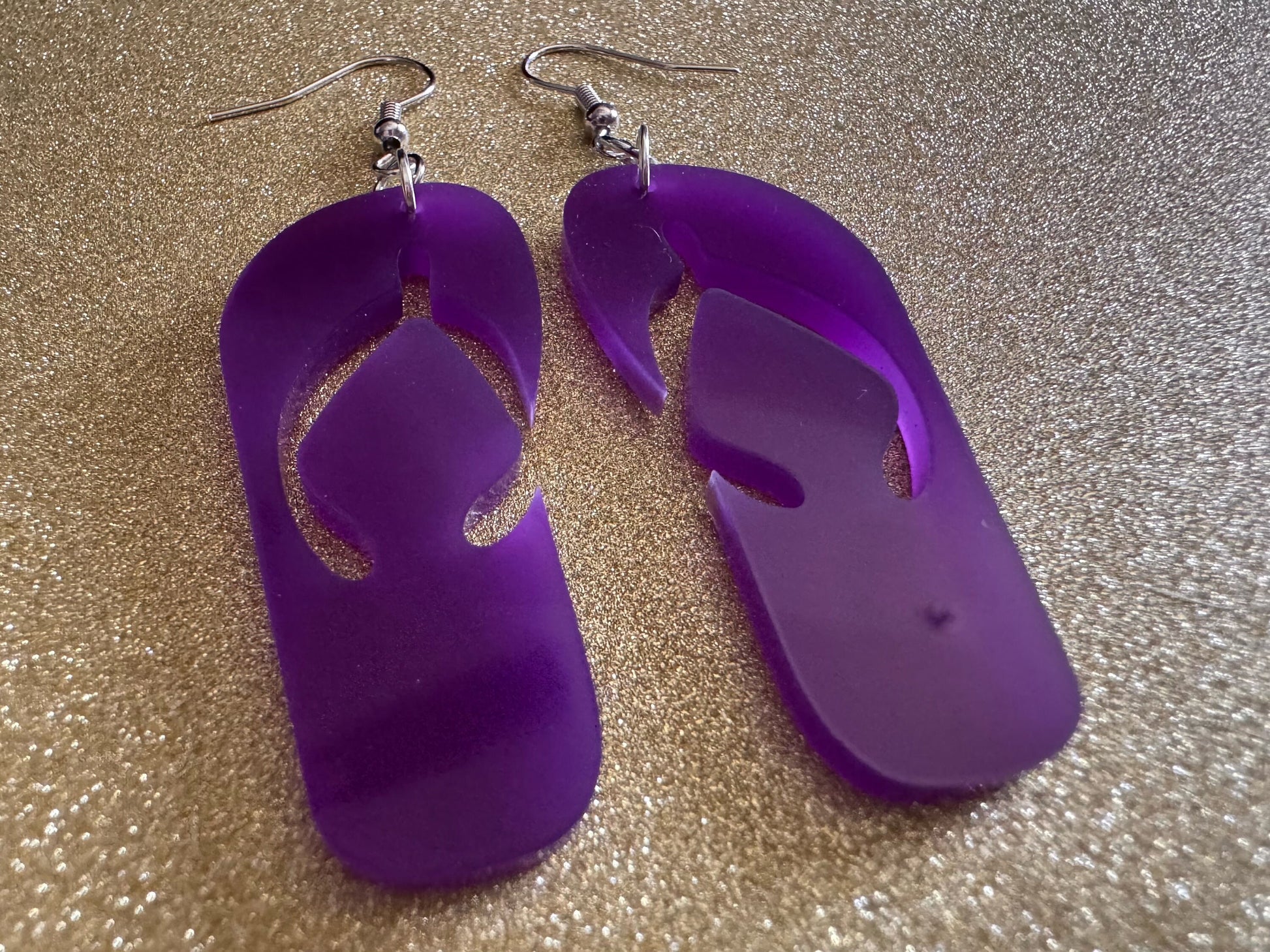 Flip Flop Earrings: Laser Cut Acrylic Flipflops, Bikini, Beach Shoes, Swim, Flip-Flops, Hawaii Slippers, Thongs, Best Gifts for Her/Him/Them