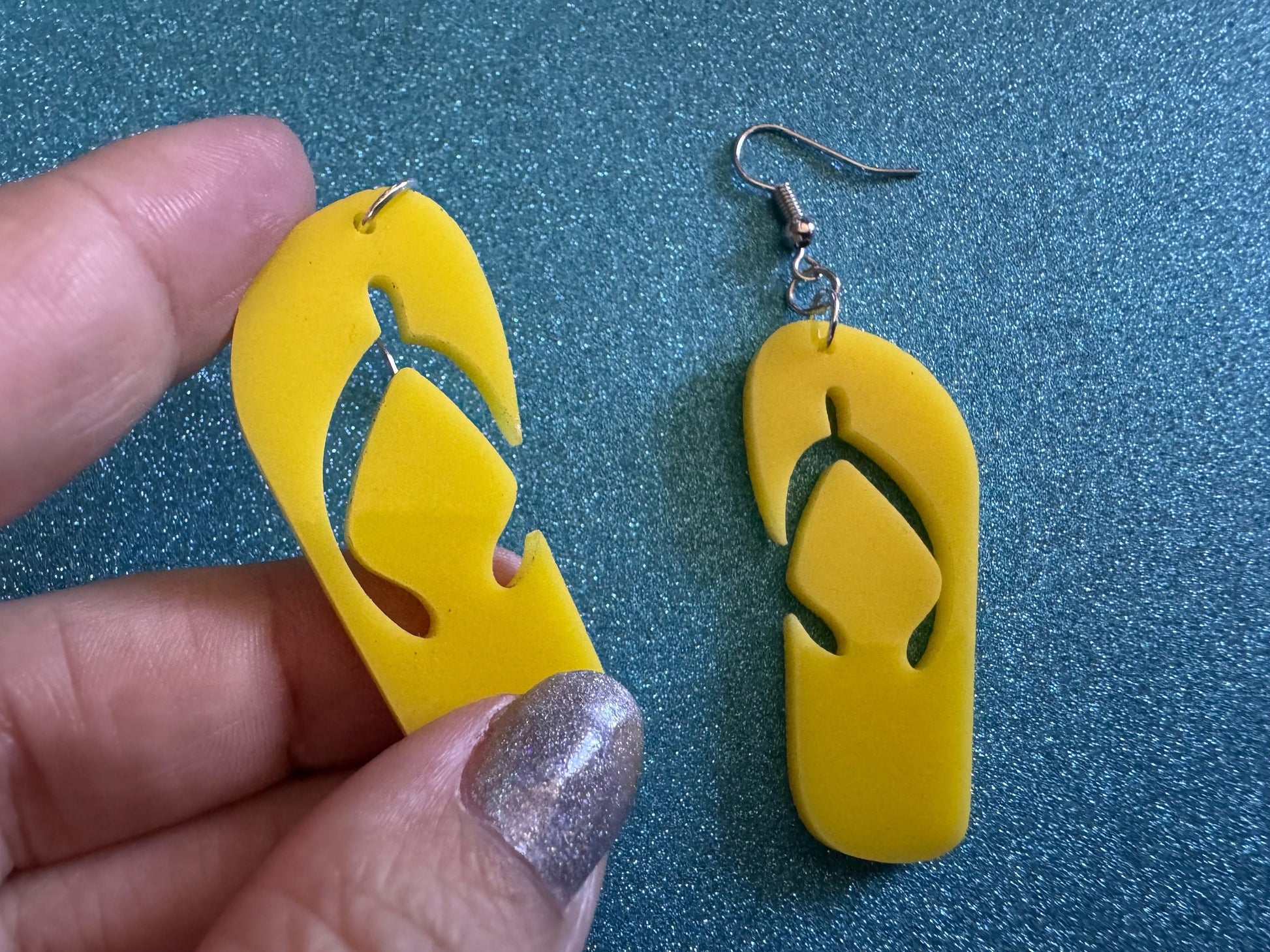 Flip Flop Earrings: Laser Cut Acrylic Flipflops, Bikini, Beach Shoes, Swim, Flip-Flops, Hawaii Slippers, Thongs, Best Gifts for Her/Him/Them