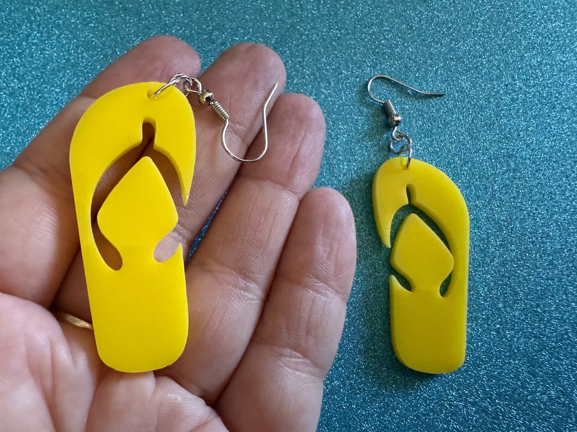 Flip Flop Earrings: Laser Cut Acrylic Flipflops, Bikini, Beach Shoes, Swim, Flip-Flops, Hawaii Slippers, Thongs, Best Gifts for Her/Him/Them