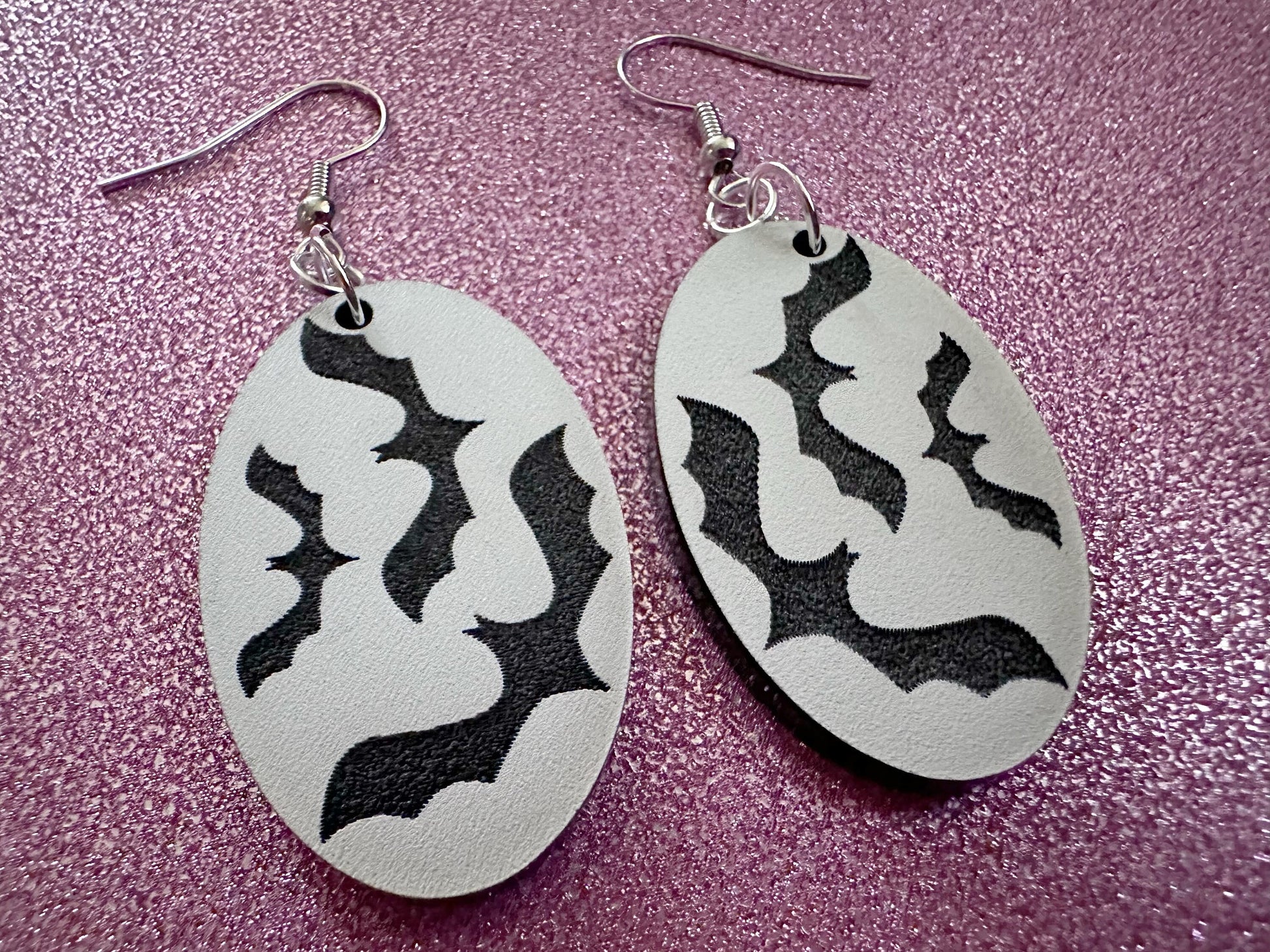 Flying Bat Earrings: Laser Cut Acrylic Bats, Halloween, Magic, Spooky, Black Bats, Vamp, Vampire, Best Gifts for Her/Him/Them