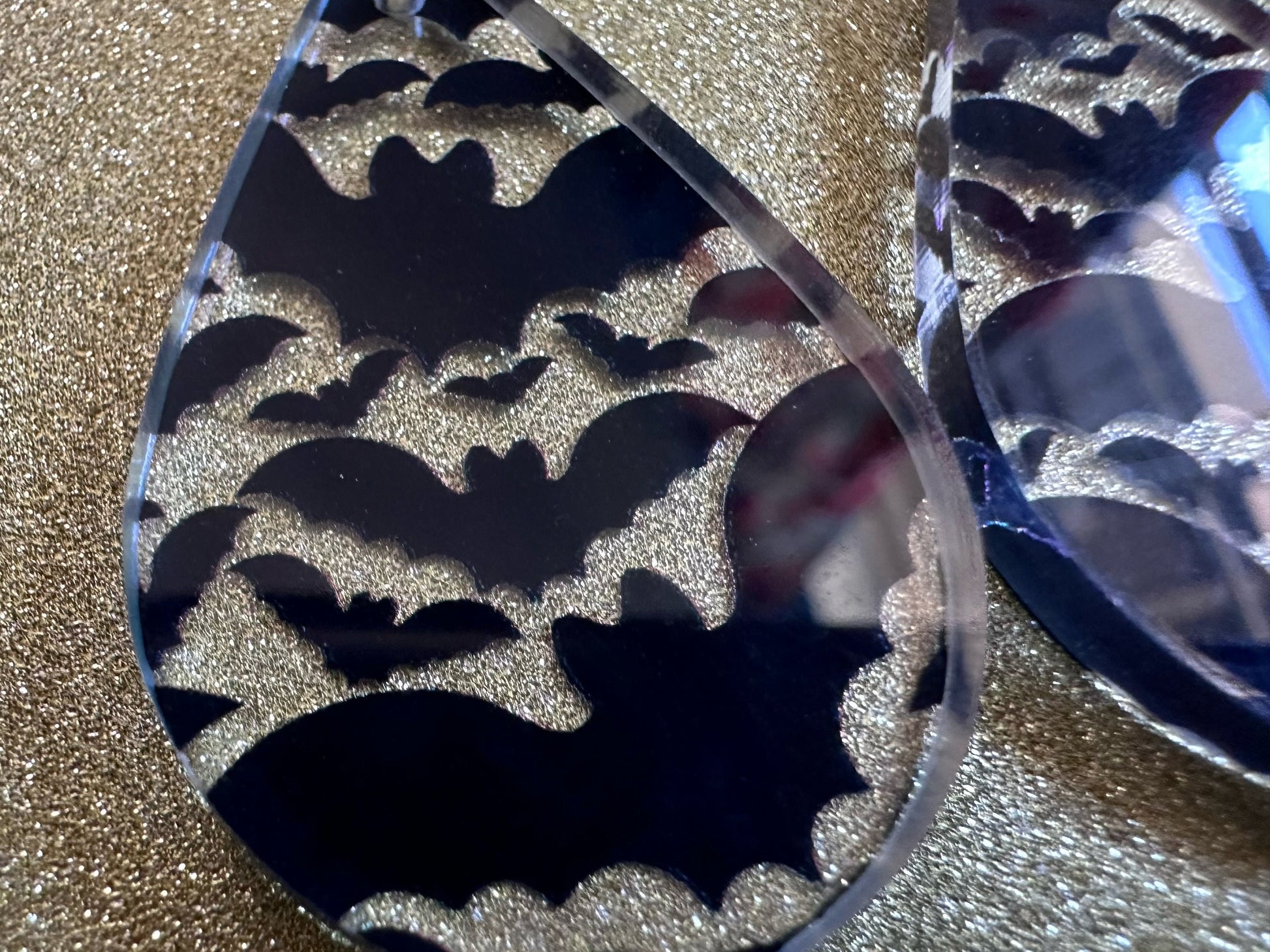 Flying Bat Earrings: Laser Cut Acrylic Bats, Halloween, Magic, Spooky, Black Bats, Vamp, Vampire, Best Gifts for Her/Him/Them