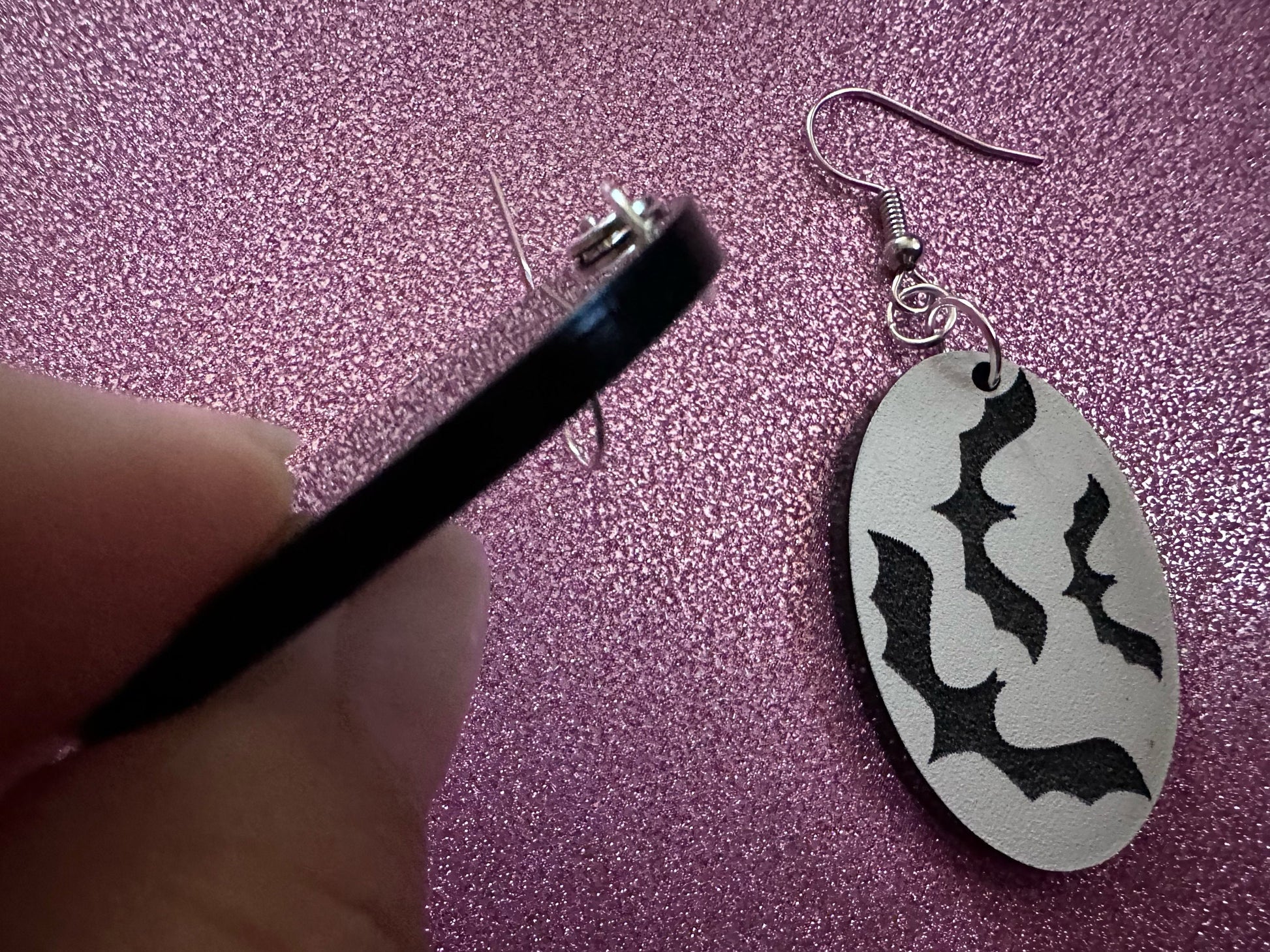 Flying Bat Earrings: Laser Cut Acrylic Bats, Halloween, Magic, Spooky, Black Bats, Vamp, Vampire, Best Gifts for Her/Him/Them