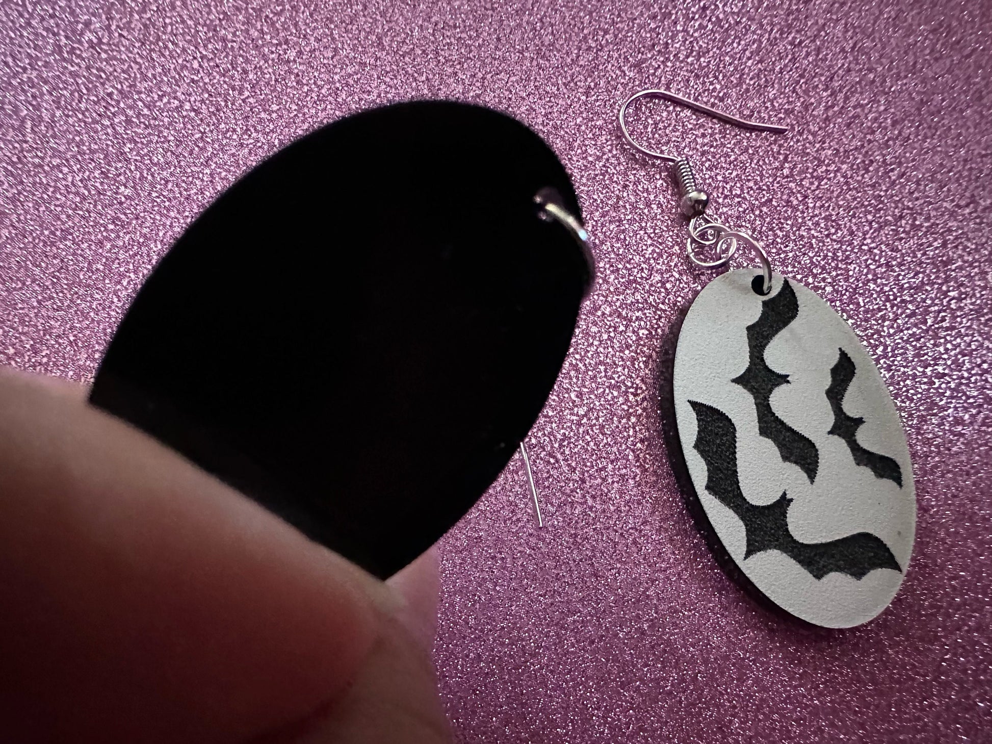 Flying Bat Earrings: Laser Cut Acrylic Bats, Halloween, Magic, Spooky, Black Bats, Vamp, Vampire, Best Gifts for Her/Him/Them