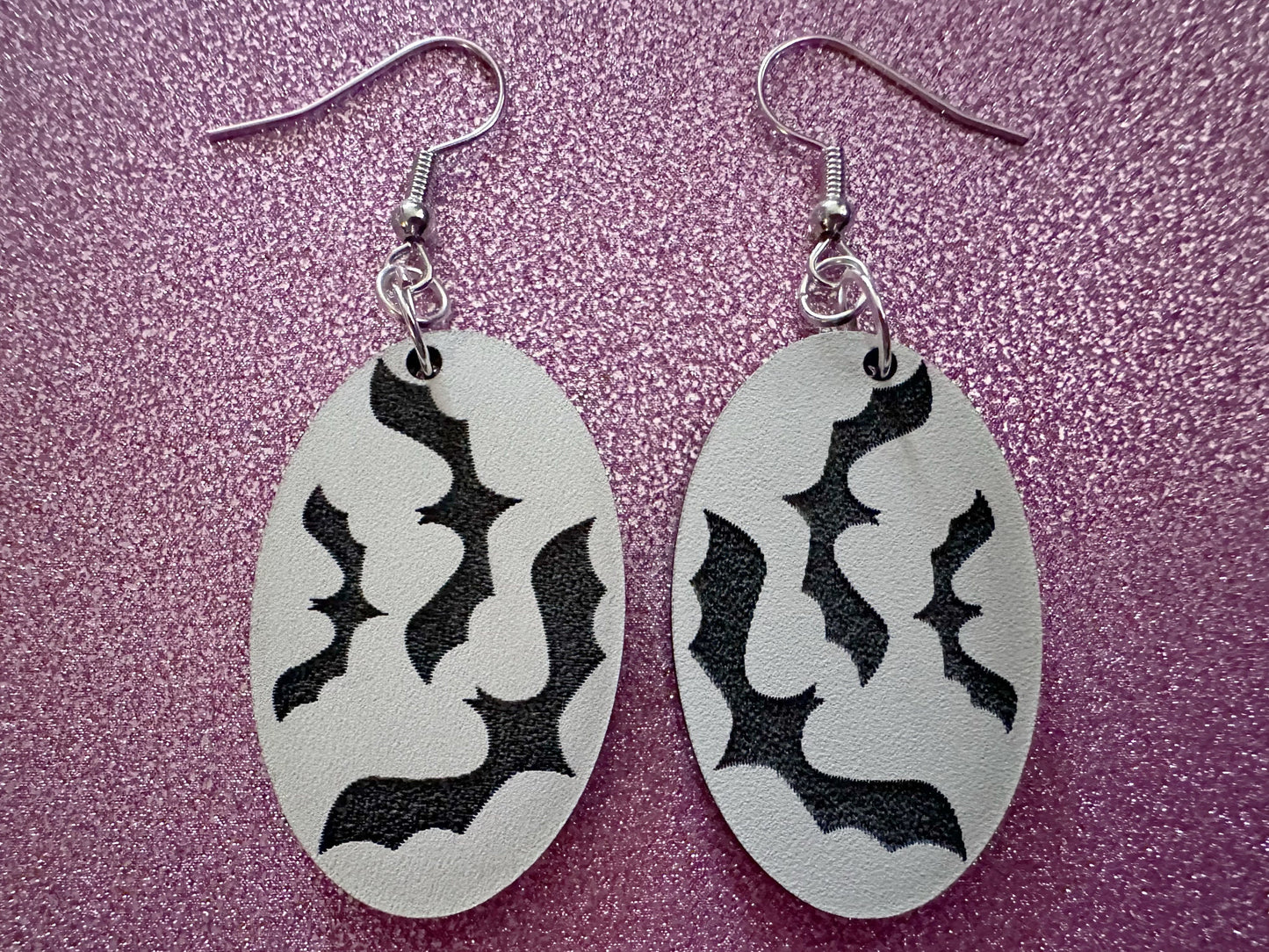 Flying Bat Earrings: Laser Cut Acrylic Bats, Halloween, Magic, Spooky, Black Bats, Vamp, Vampire, Best Gifts for Her/Him/Them
