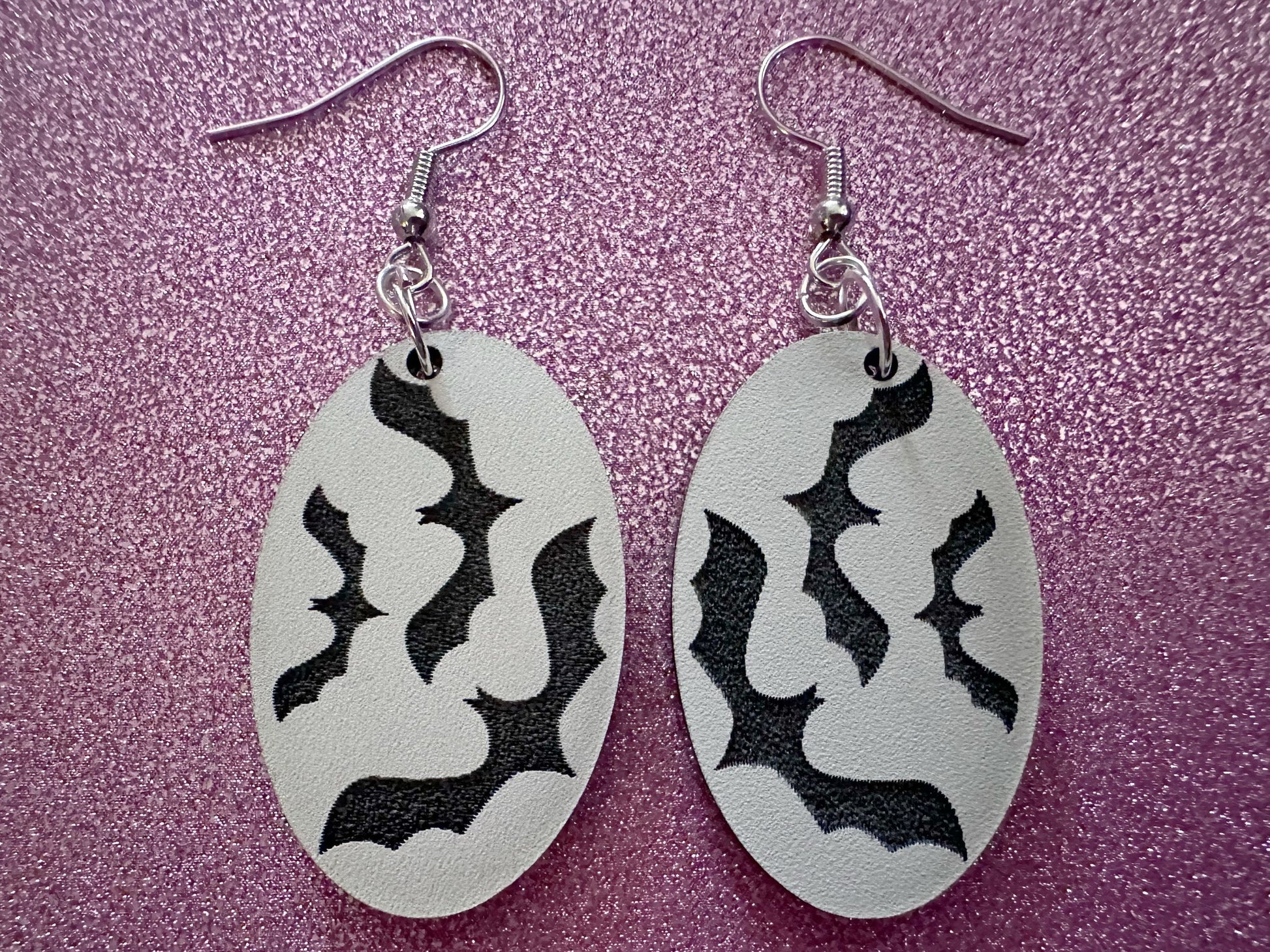 Flying Bat Earrings: Laser Cut Acrylic Bats, Halloween, Magic, Spooky, Black Bats, Vamp, Vampire, Best Gifts for Her/Him/Them