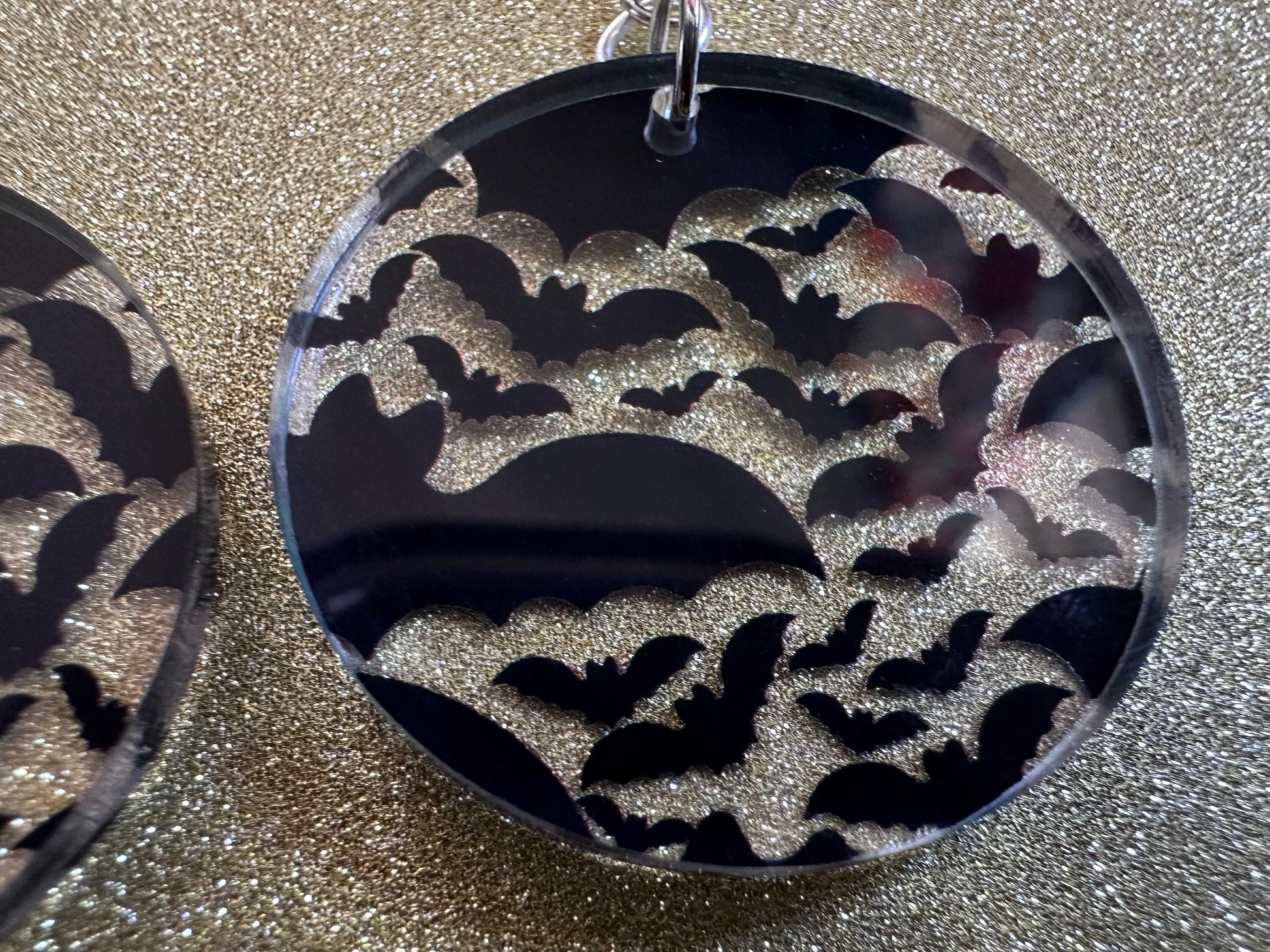 Flying Bat Earrings: Laser Cut Acrylic Bats, Halloween, Magic, Spooky, Black Bats, Vamp, Vampire, Best Gifts for Her/Him/Them