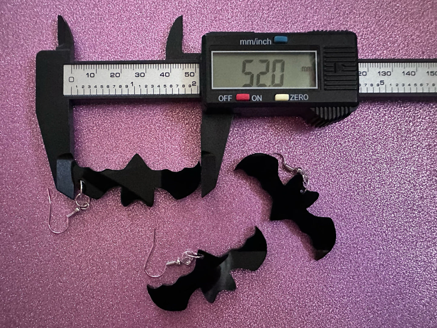 Flying Bat Earrings: Laser Cut Acrylic Bats, Halloween, Magic, Spooky, Black Bats, Vamp, Vampire, Best Gifts for Her/Him/Them