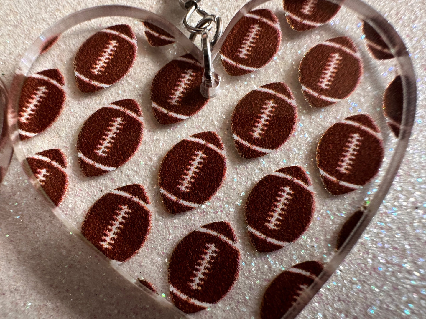 Football Earrings: Laser Cut Acrylic Football Balls, American Football, Sports, NFL, Tailgate, Team, Sport, Best Gifts for Her/Him/Them