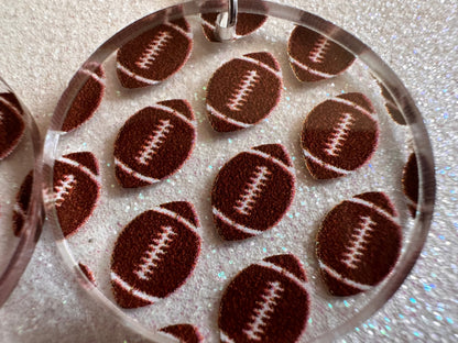 Football Earrings: Laser Cut Acrylic Football Balls, American Football, Sports, NFL, Tailgate, Team, Sport, Best Gifts for Her/Him/Them