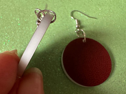 Football Earrings: Laser Cut Acrylic Football Balls, American Football, Sports, NFL, Tailgate, Team, Sport, Best Gifts for Her/Him/Them