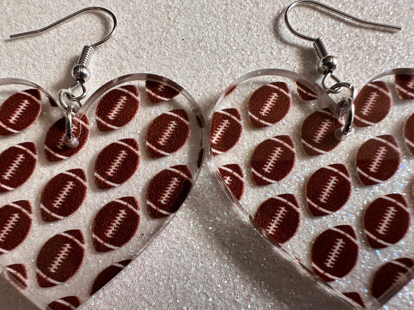 Football Earrings: Laser Cut Acrylic Football Balls, American Football, Sports, NFL, Tailgate, Team, Sport, Best Gifts for Her/Him/Them
