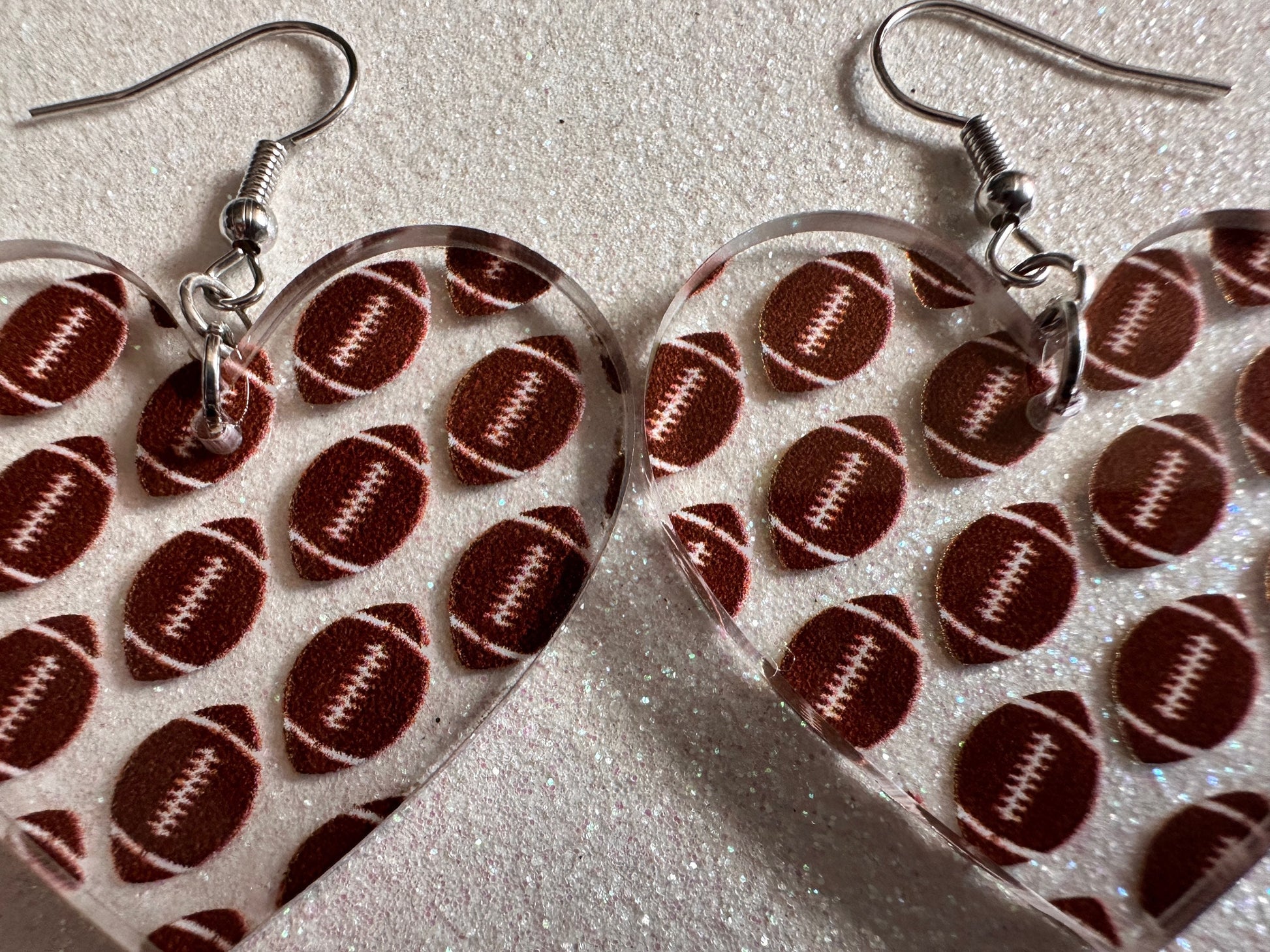 Football Earrings: Laser Cut Acrylic Football Balls, American Football, Sports, NFL, Tailgate, Team, Sport, Best Gifts for Her/Him/Them